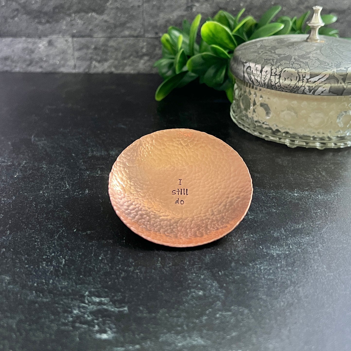 Personalized Handcrafted Copper Ring Dish