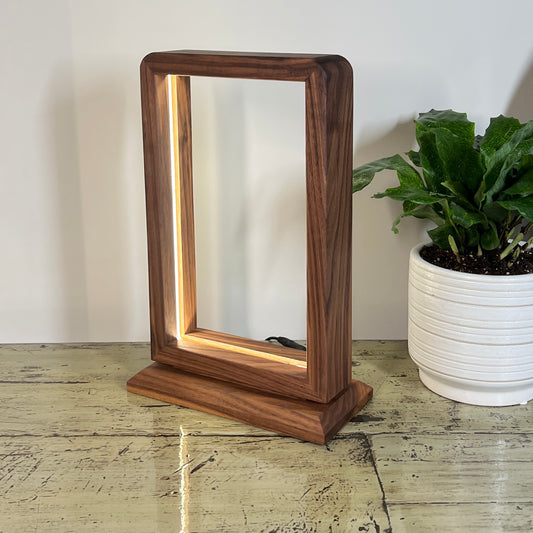 Handcrafted LED Wood Lamp – Artisan Ambient Light Fixture