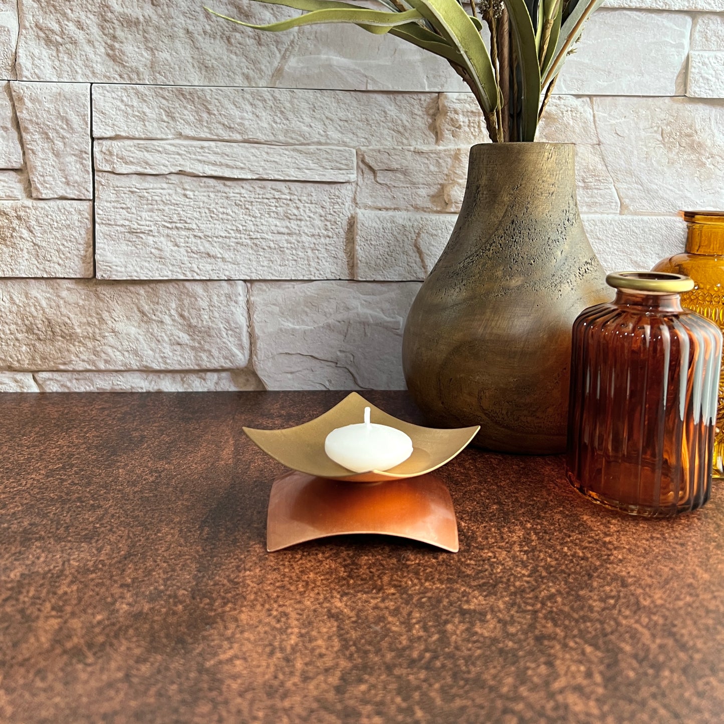 The Duo Curve; Copper & Bronze Anniversary Ring Dish | Handcrafted Gift