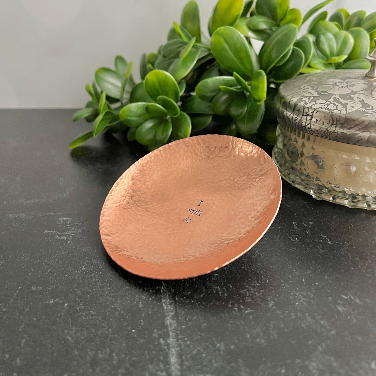 Personalized Handcrafted Copper Ring Dish