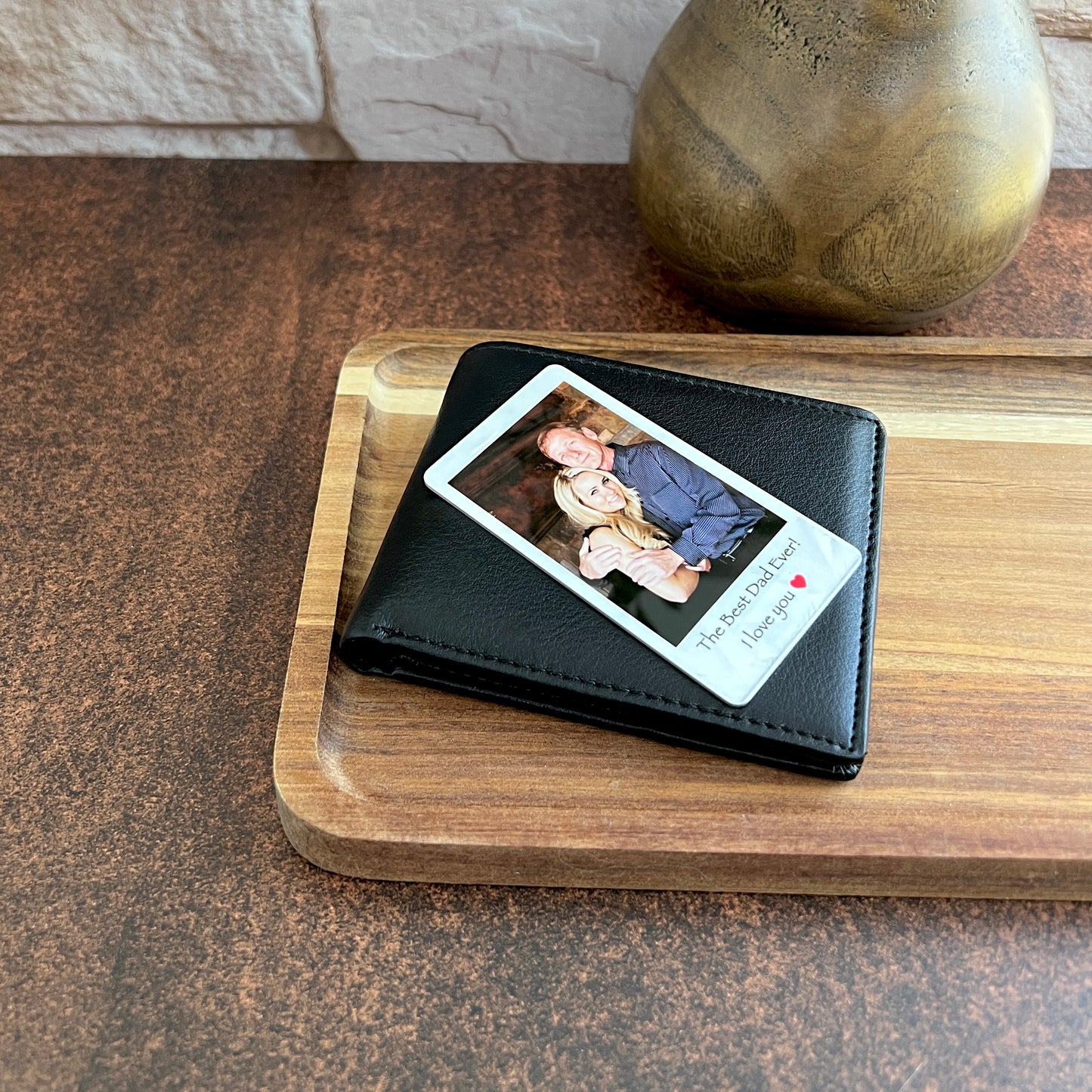 Personalized Polaroid-Style Metal Wallet Card