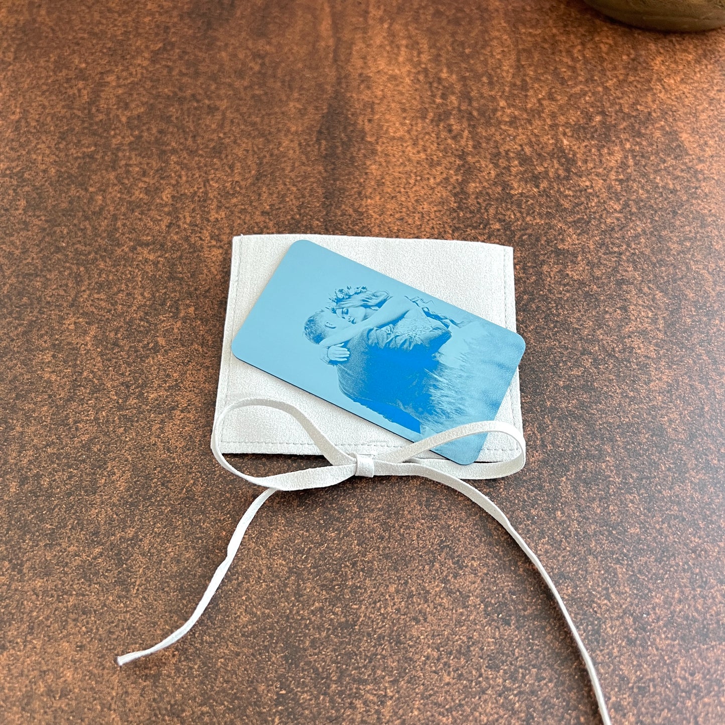 Valentine's Day Engraved Metal Wallet Card – “I Love You Most” with Photo Option