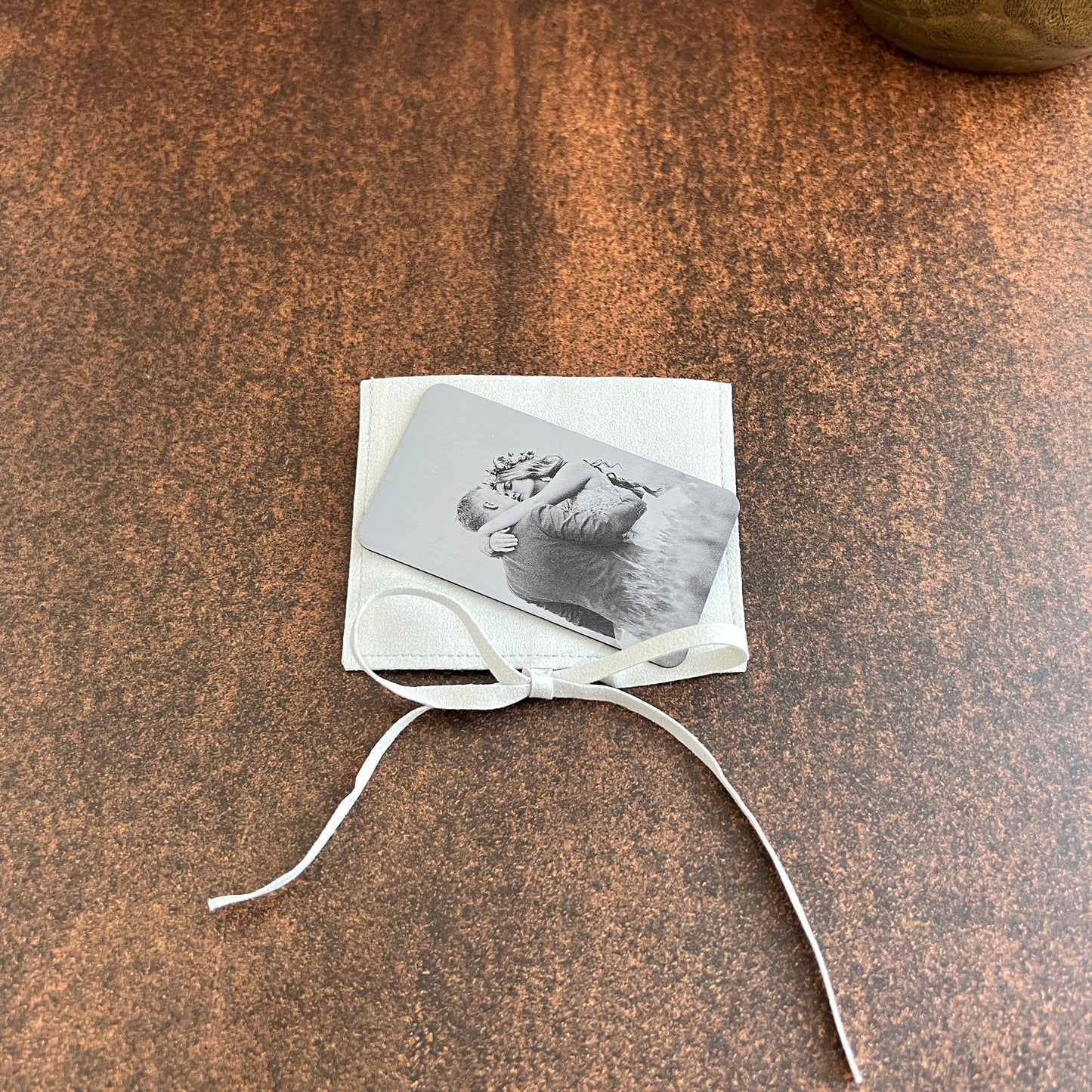 Love You Most Engraved Metal Wallet Card