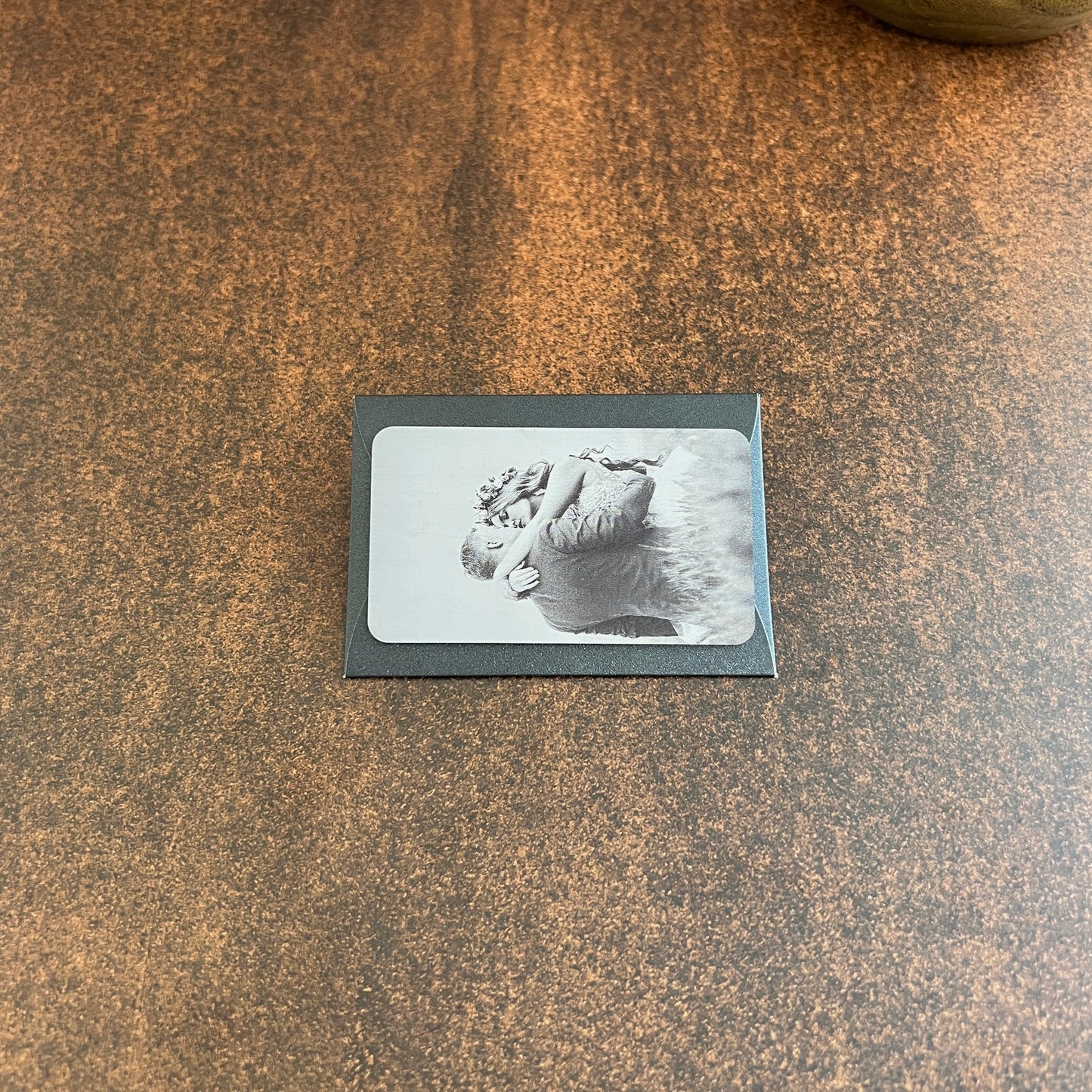 Love You Most Engraved Metal Wallet Card