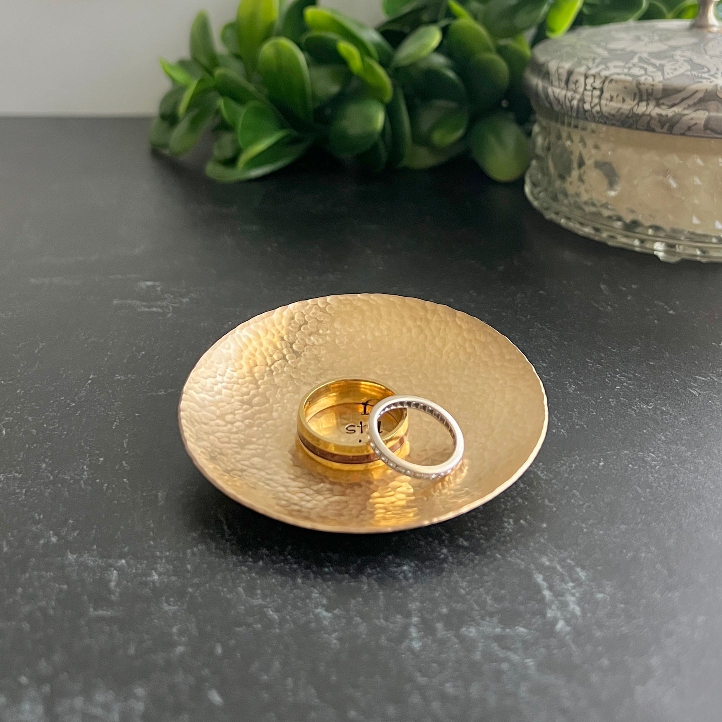 Personalized Handcrafted Bronze Ring Dish