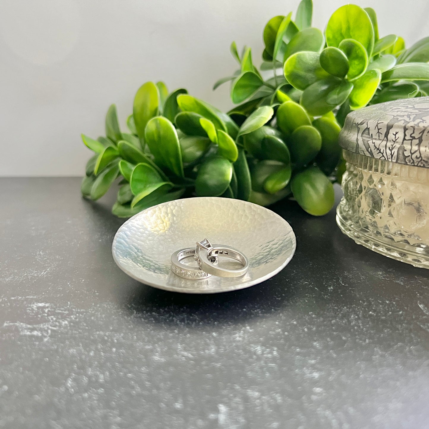 Personalized Handcrafted Pewter Ring Dish
