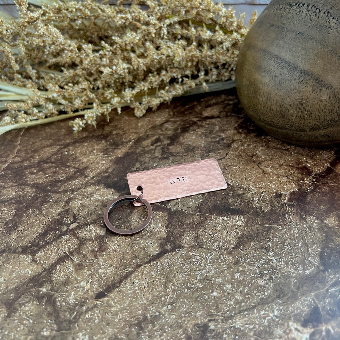Personalized Copper Keychain - Custom Stamped