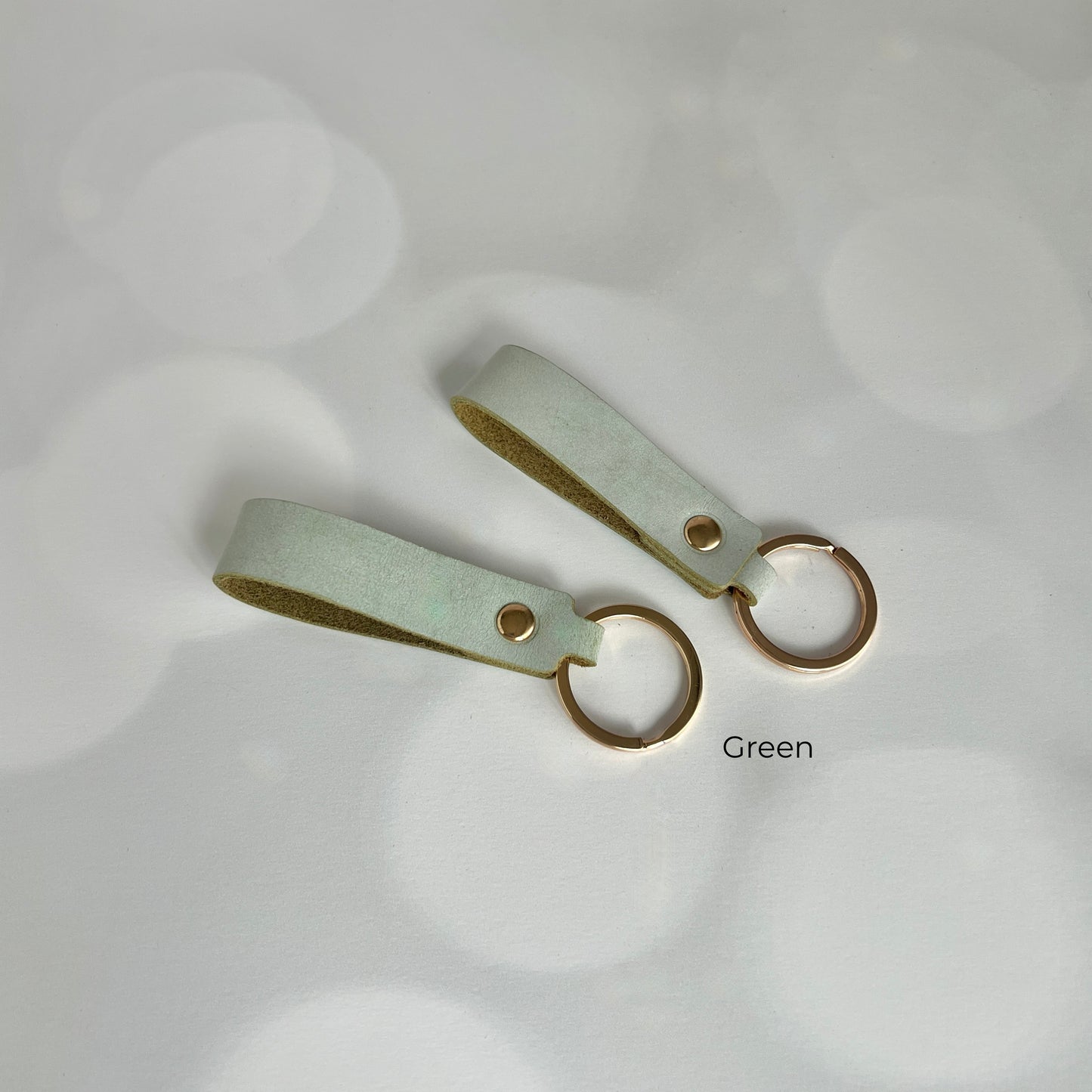 Colorful Leather Keychain Blanks – Finished Laser-Ready Craft Supplies in 3 Colors