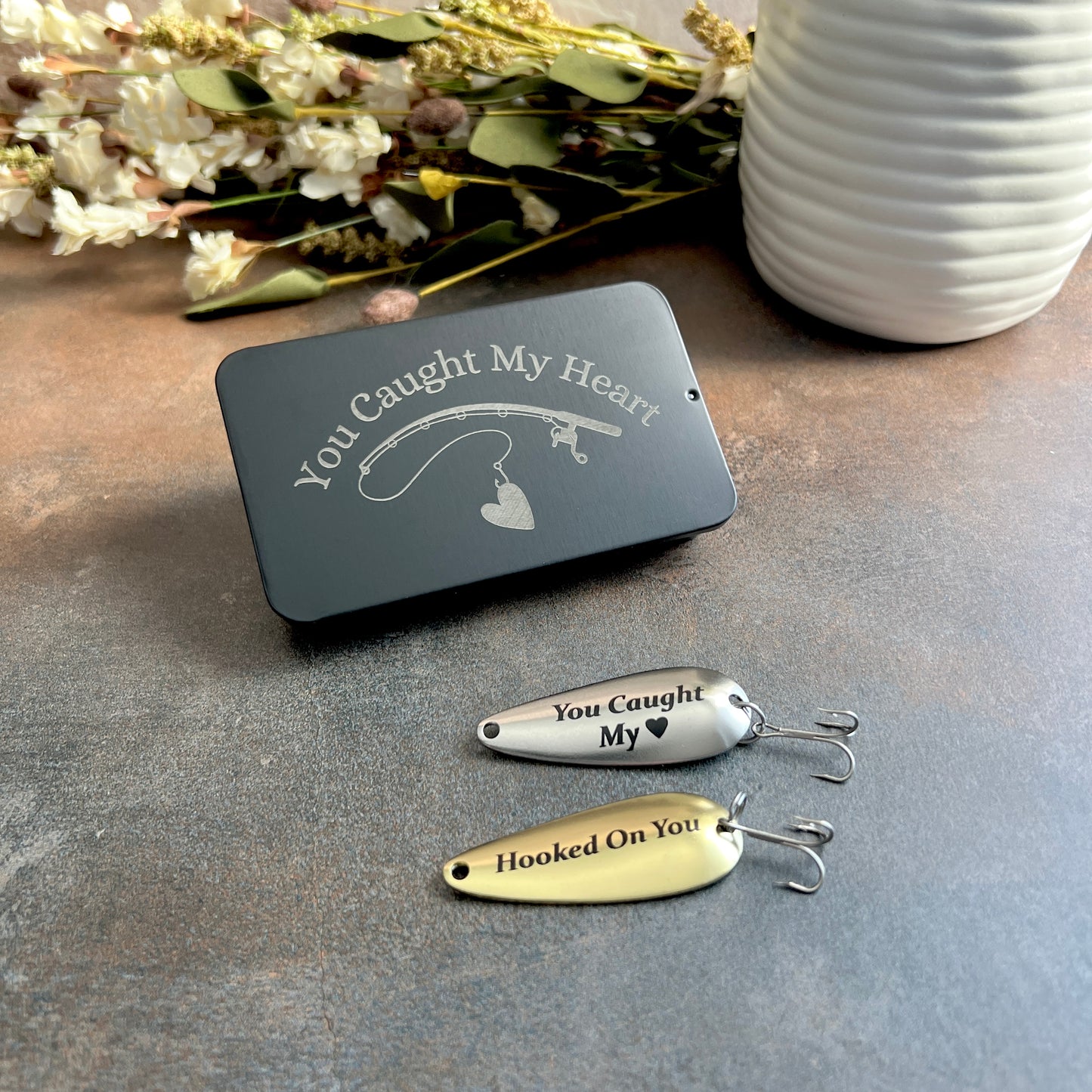 Custom Fishing Lure Gift Set - Anniversary Tin