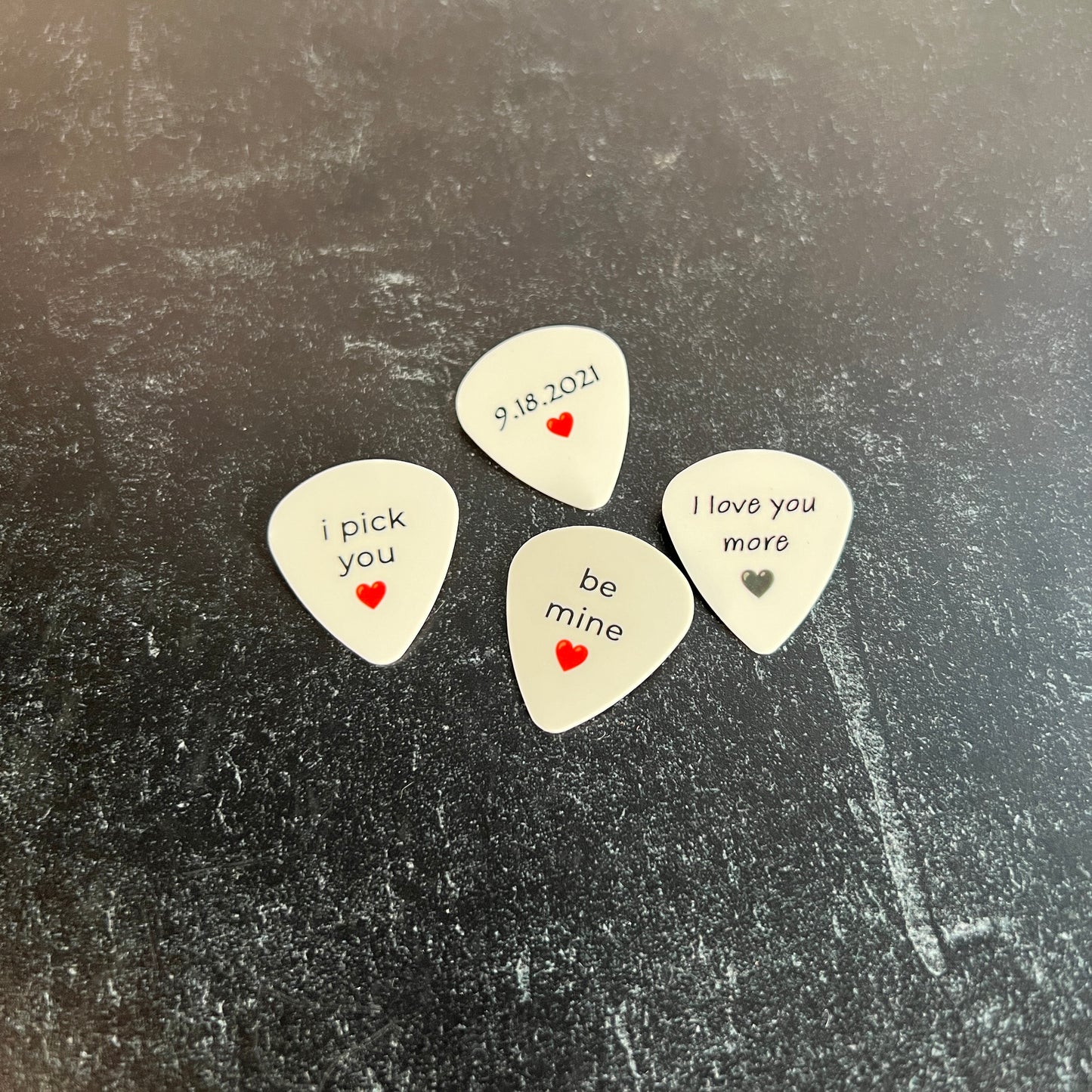 Photo Guitar Picks Set; 2 Personalized Picks with Gift Box