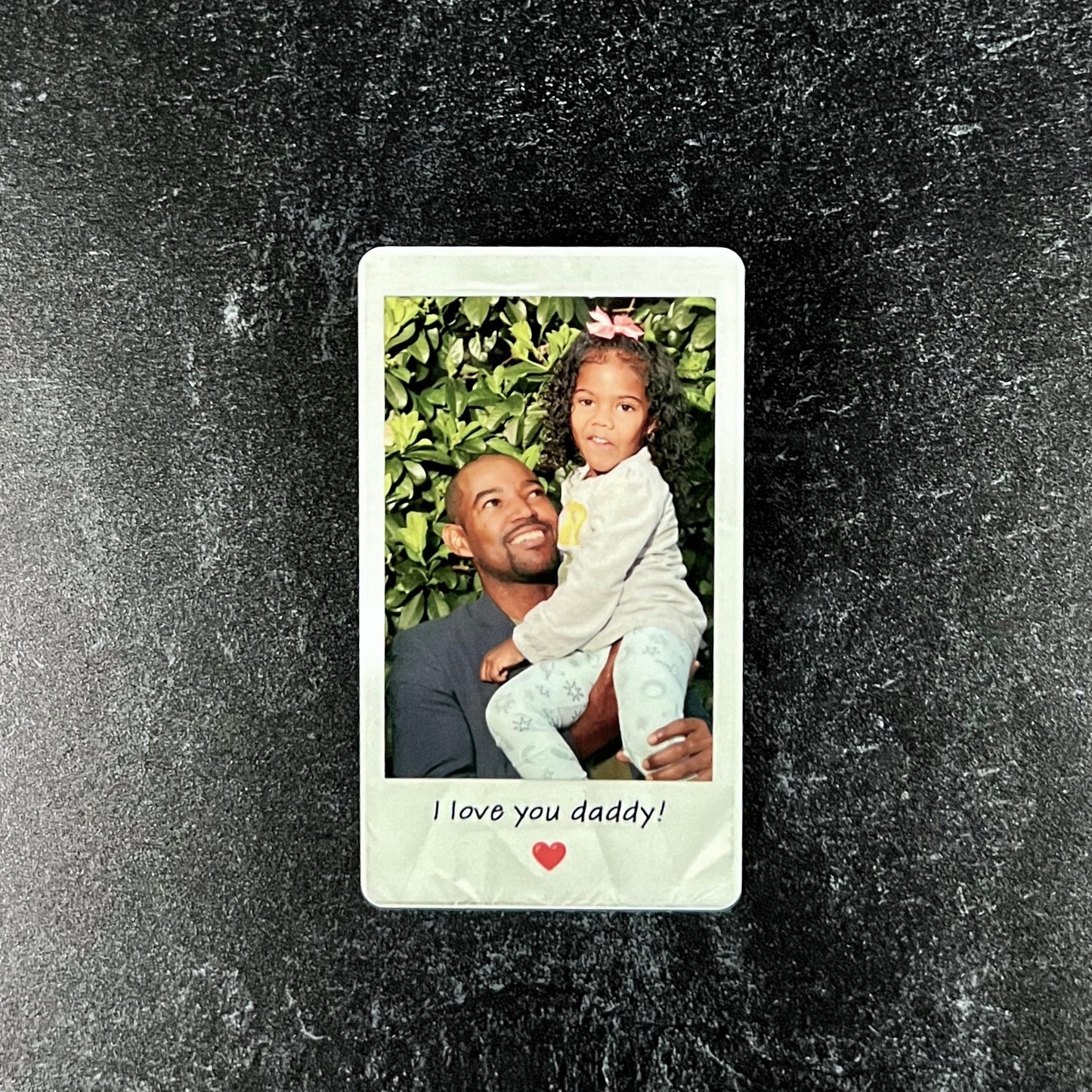 Custom Polaroid-Style Metal Photo Wallet Card – Personalized Keepsake Gift with Photo and Message