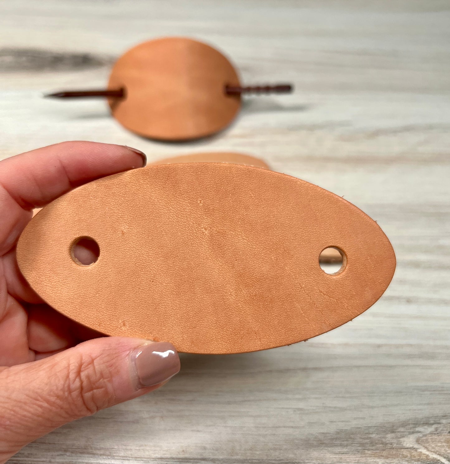Vegetable Tanned Leather Barrette Blanks – DIY Craft Supply (No Stick Included)