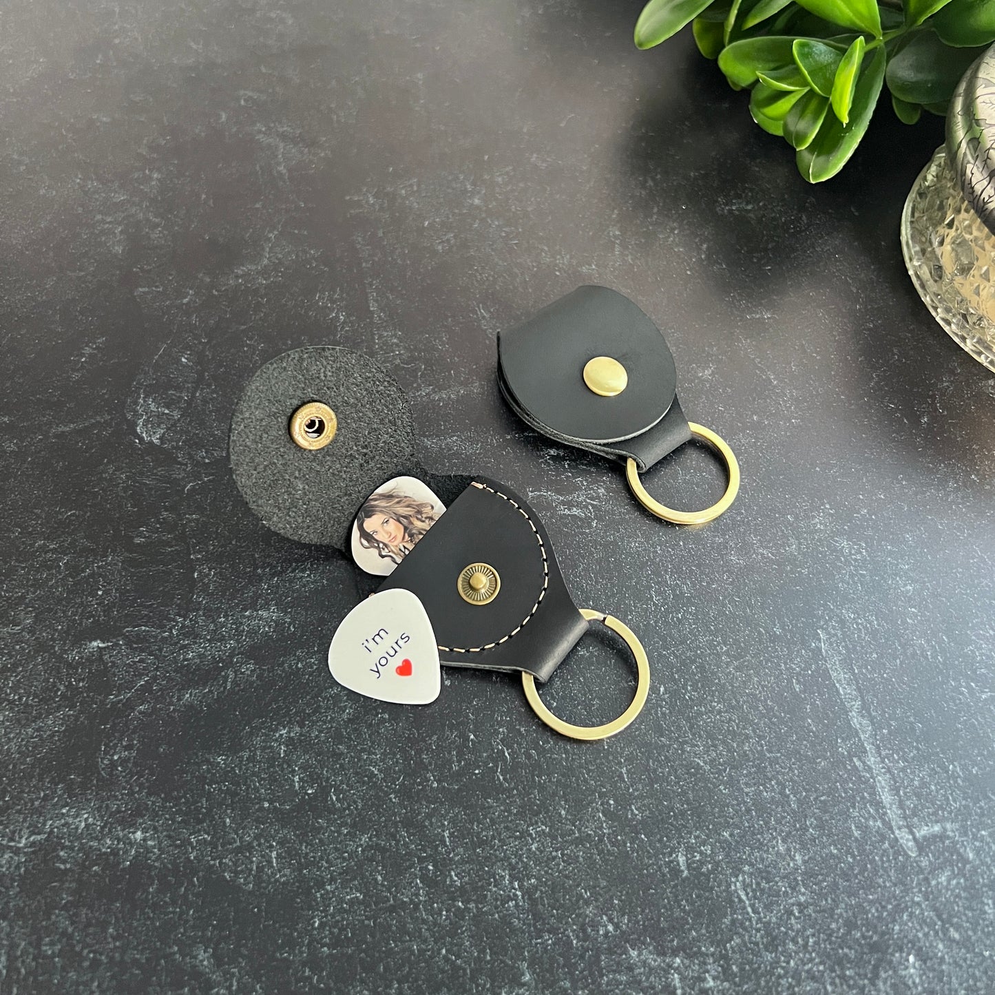 Color Photo Guitar Picks with Text – Personalized Music Keepsake, 1, 2, or 5 Pack