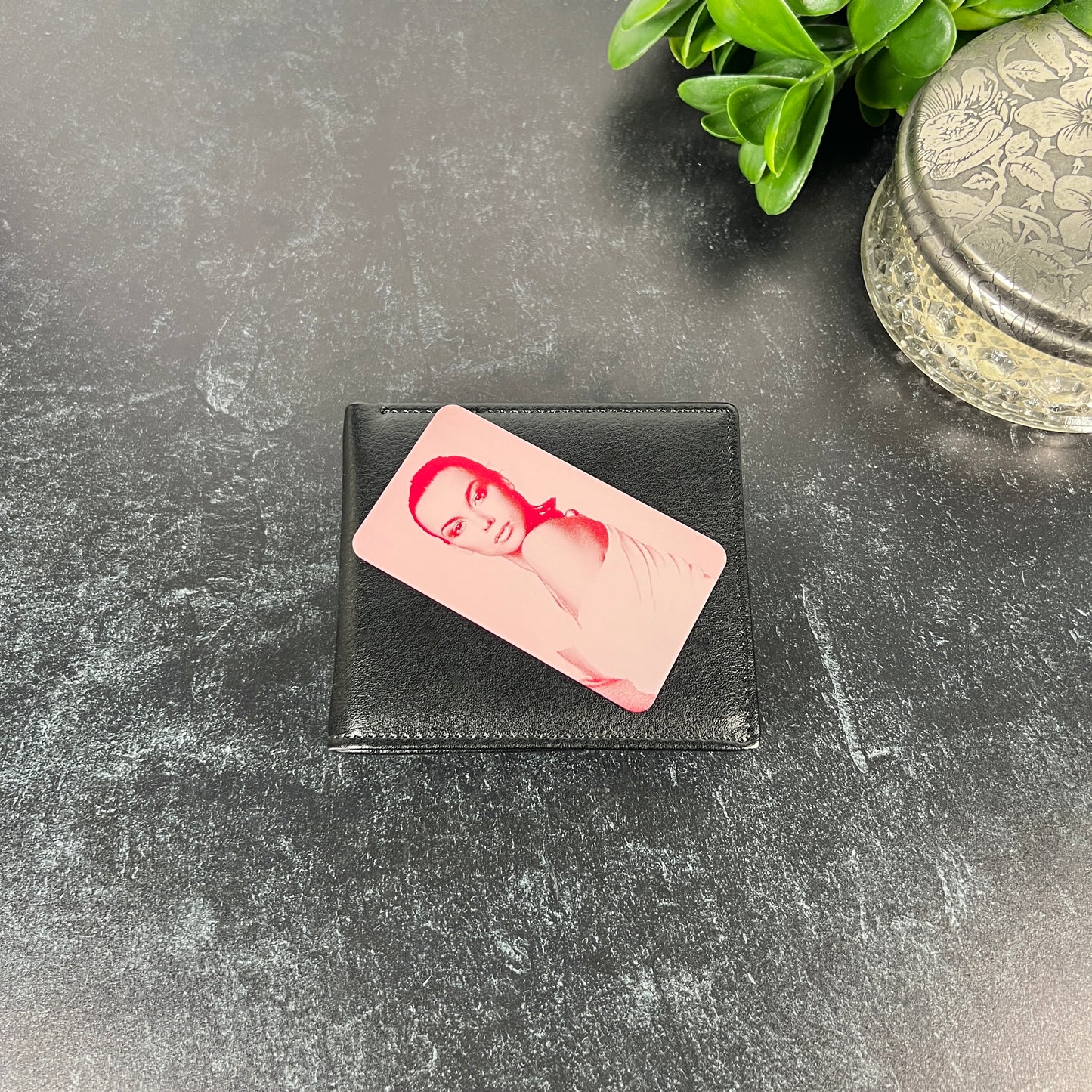 Custom Engraved Metal Photo Wallet Card – Add Your Image & Text