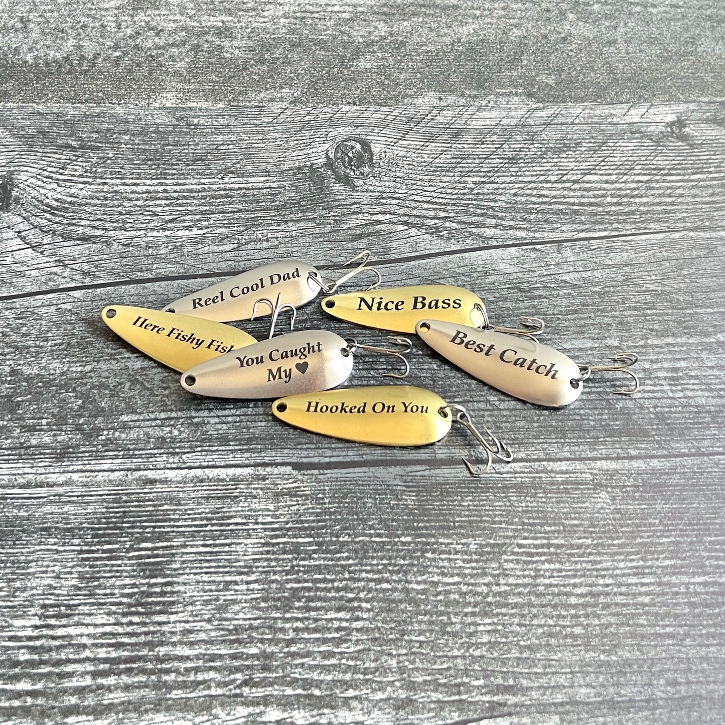 Custom Fishing Lure Gift Set - Engraved Lures with Keepsake Tin