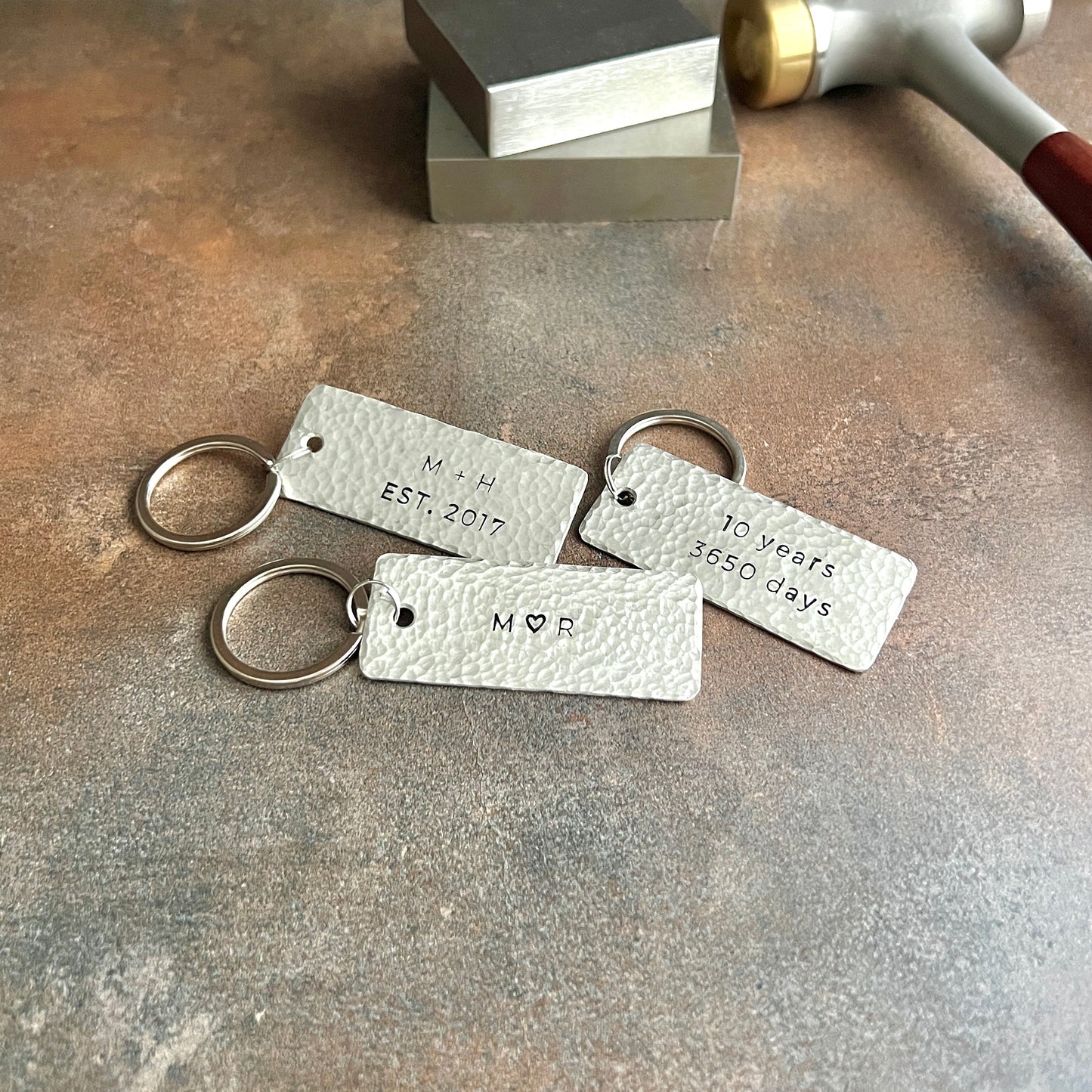 Custom Mother's Day Keychain Gift in Copper, Bronze, or Pewter