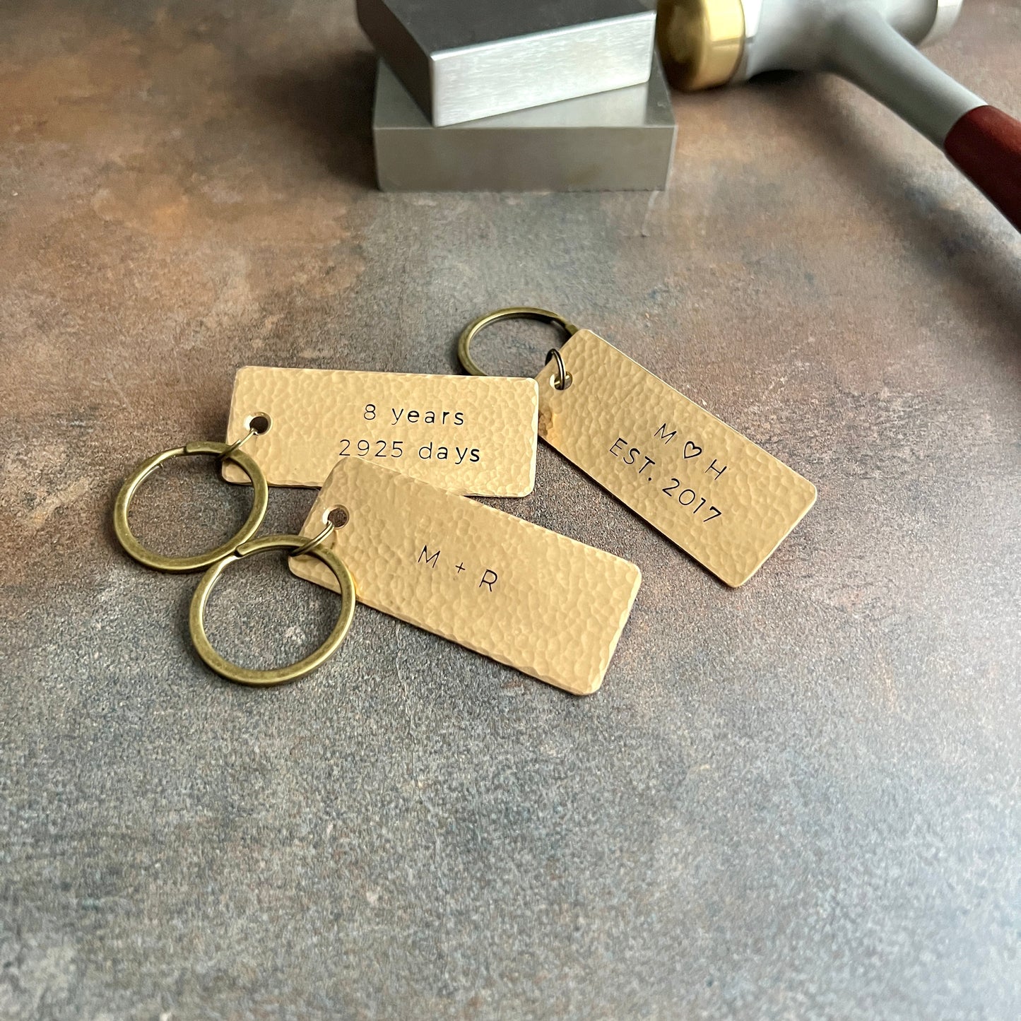 Custom Mother's Day Keychain Gift in Copper, Bronze, or Pewter