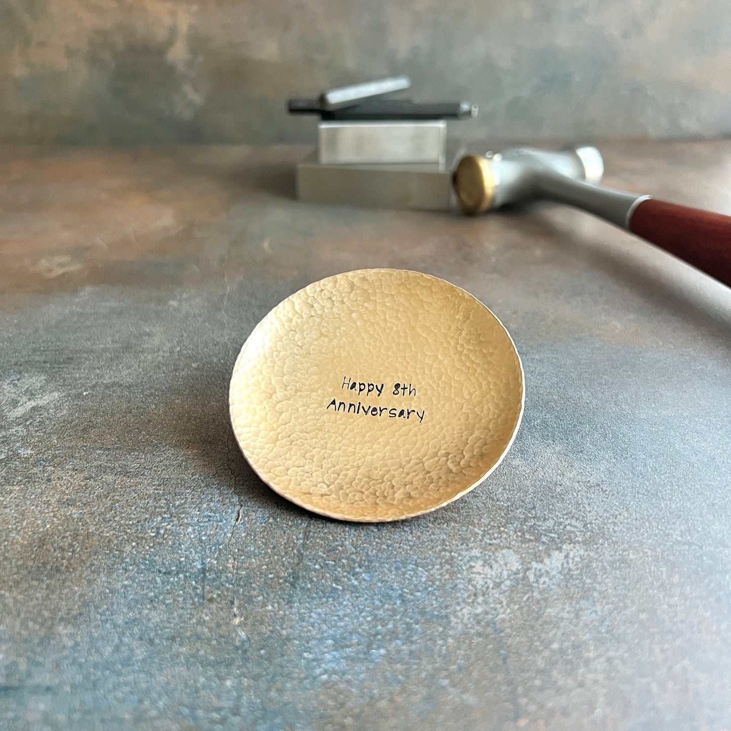 Personalized Handcrafted Bronze Ring Dish