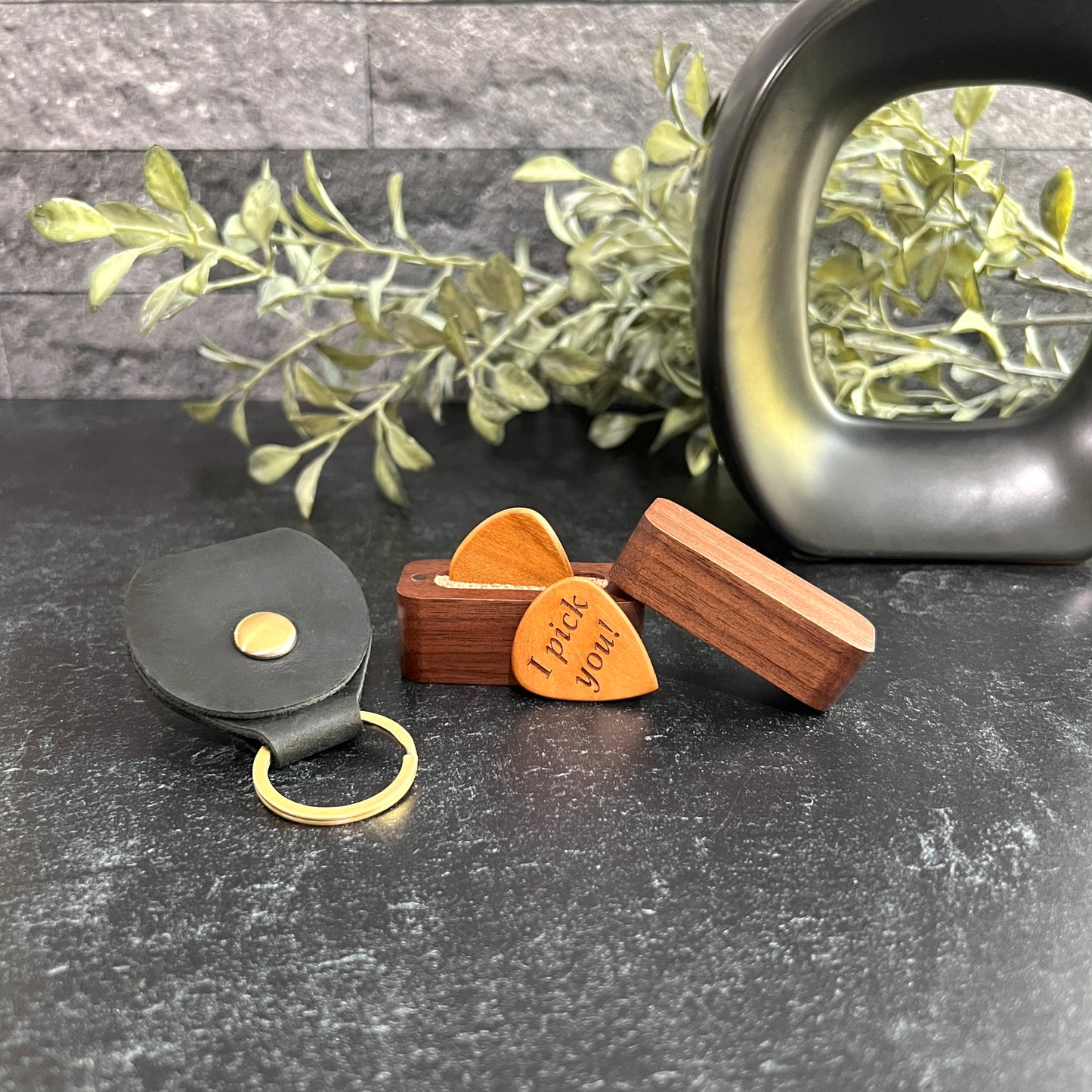 Custom Engraved Wood or Bone Guitar Pick