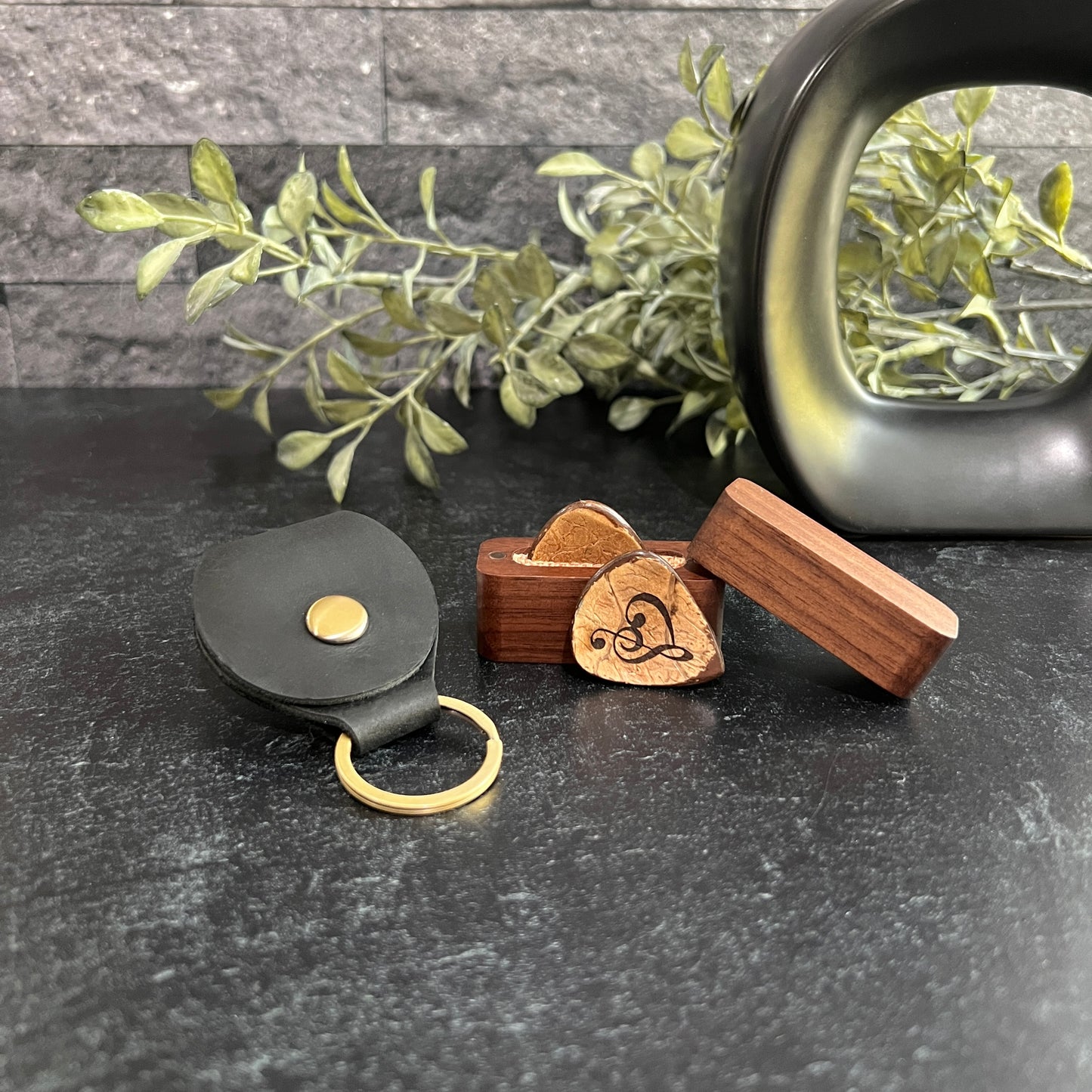 Custom Engraved Wood or Bone Guitar Pick