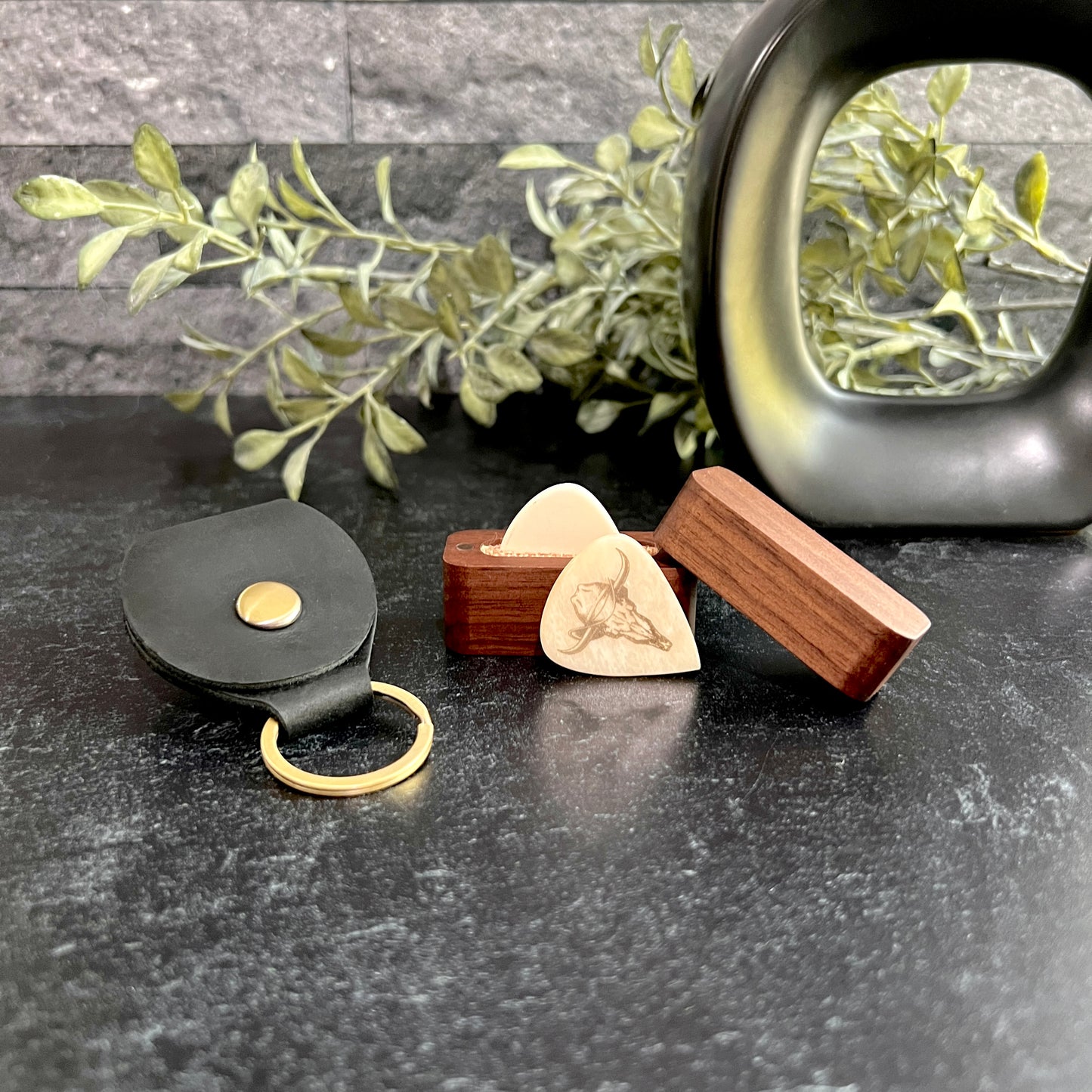 Custom Engraved Wood or Bone Guitar Pick