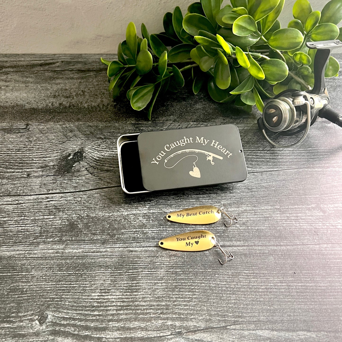 Custom Fishing Lure Gift Set - Anniversary Tin