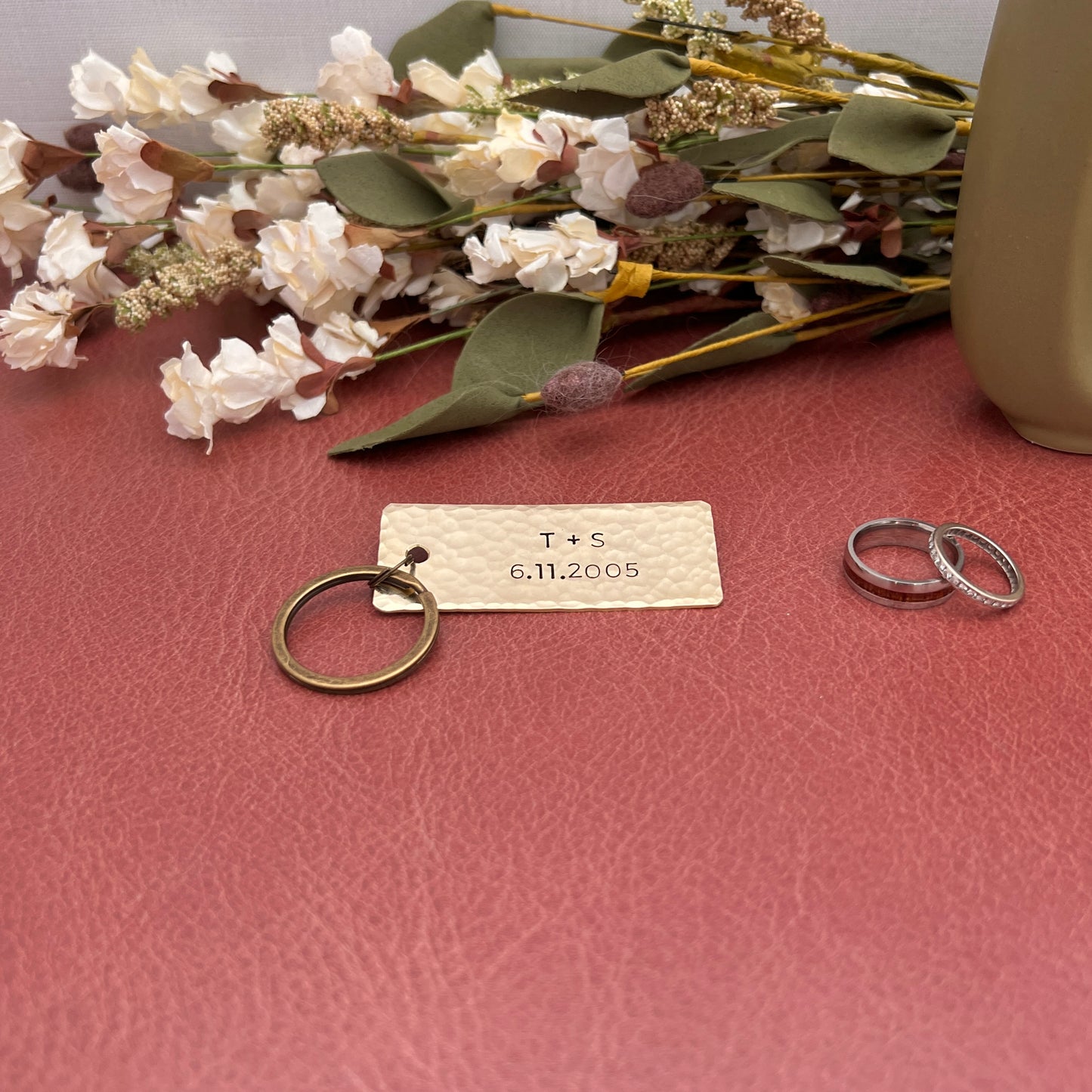 Personalized Brass Keychain — Custom Stamped