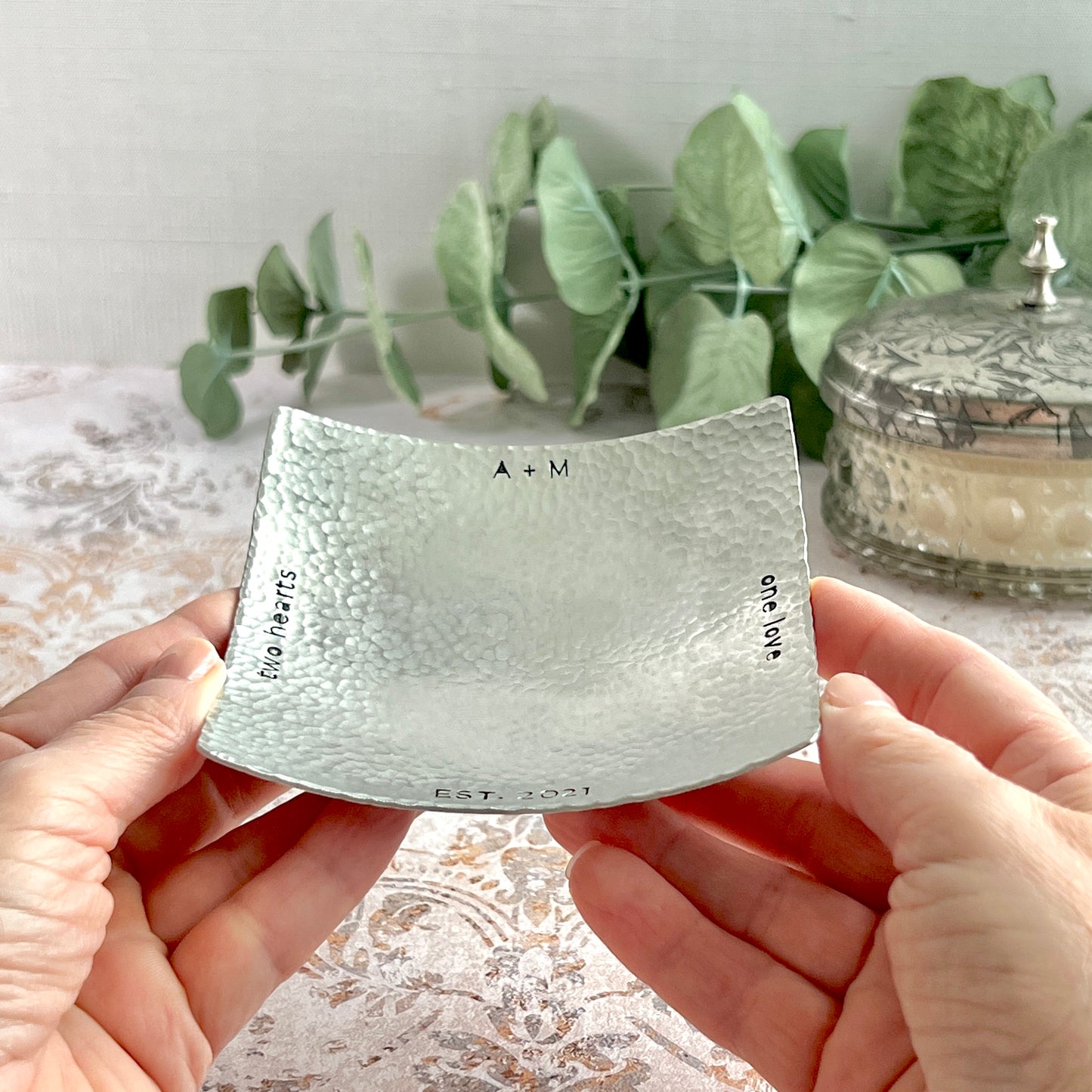 Handcrafted Modern Metal Catchall Tray