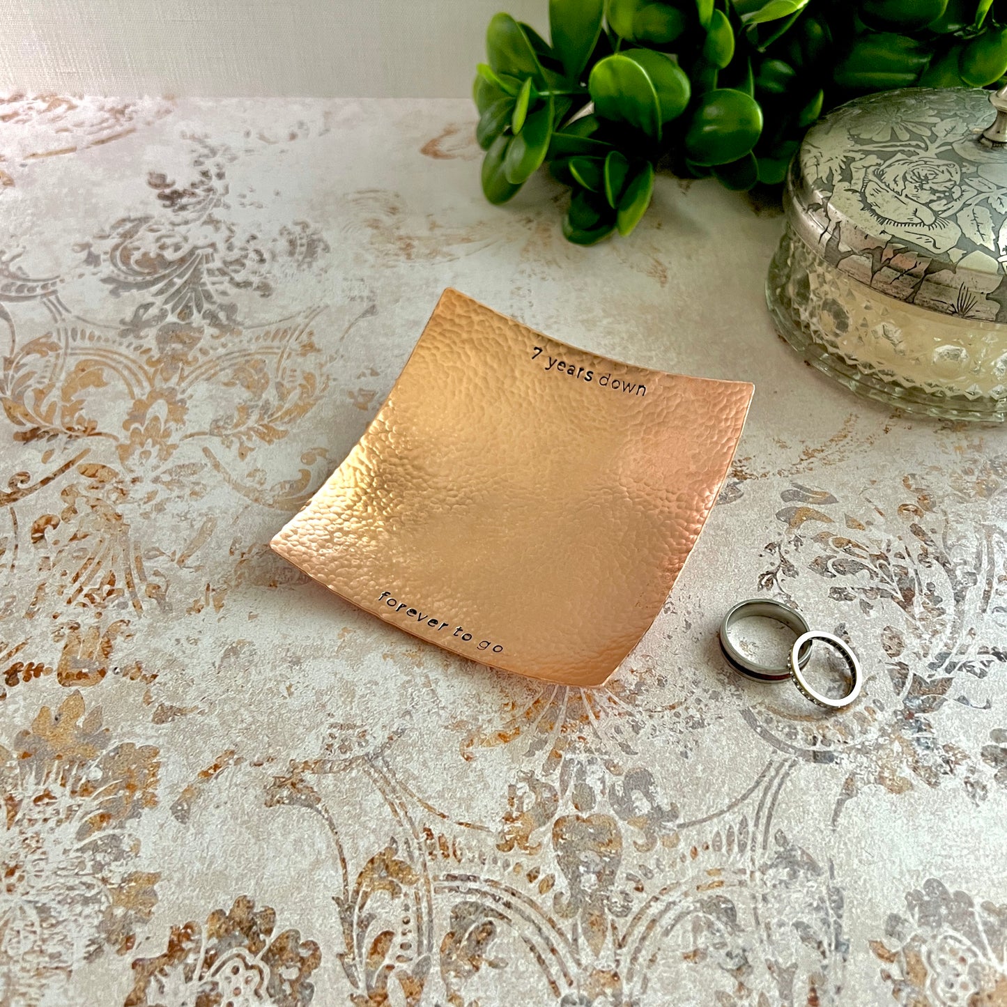 Handcrafted Modern Metal Catchall Tray