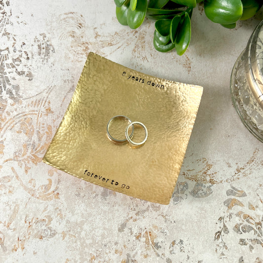 8 Year Bronze Anniversary Gift – Custom Handcrafted Bronze Dish