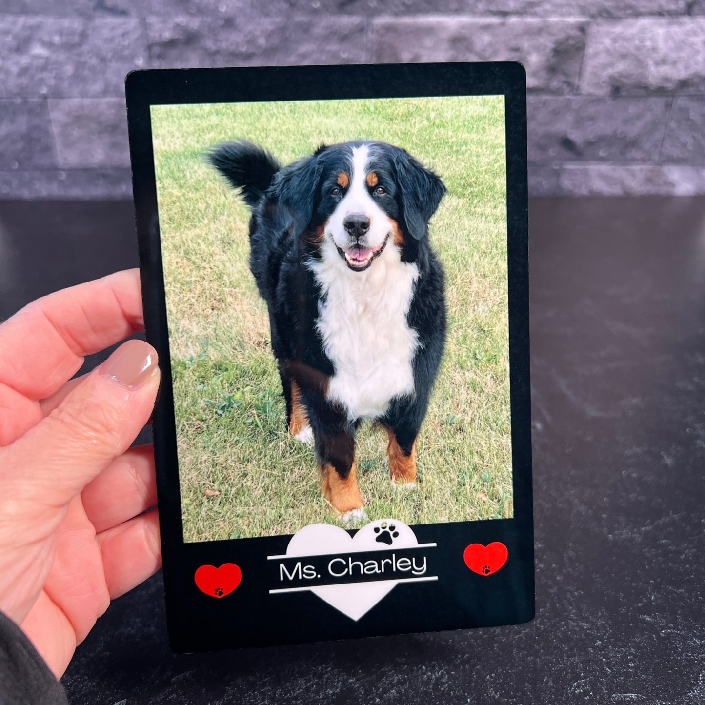 Metal Color Photo Card; 4"x6" Personalized Photo Plate