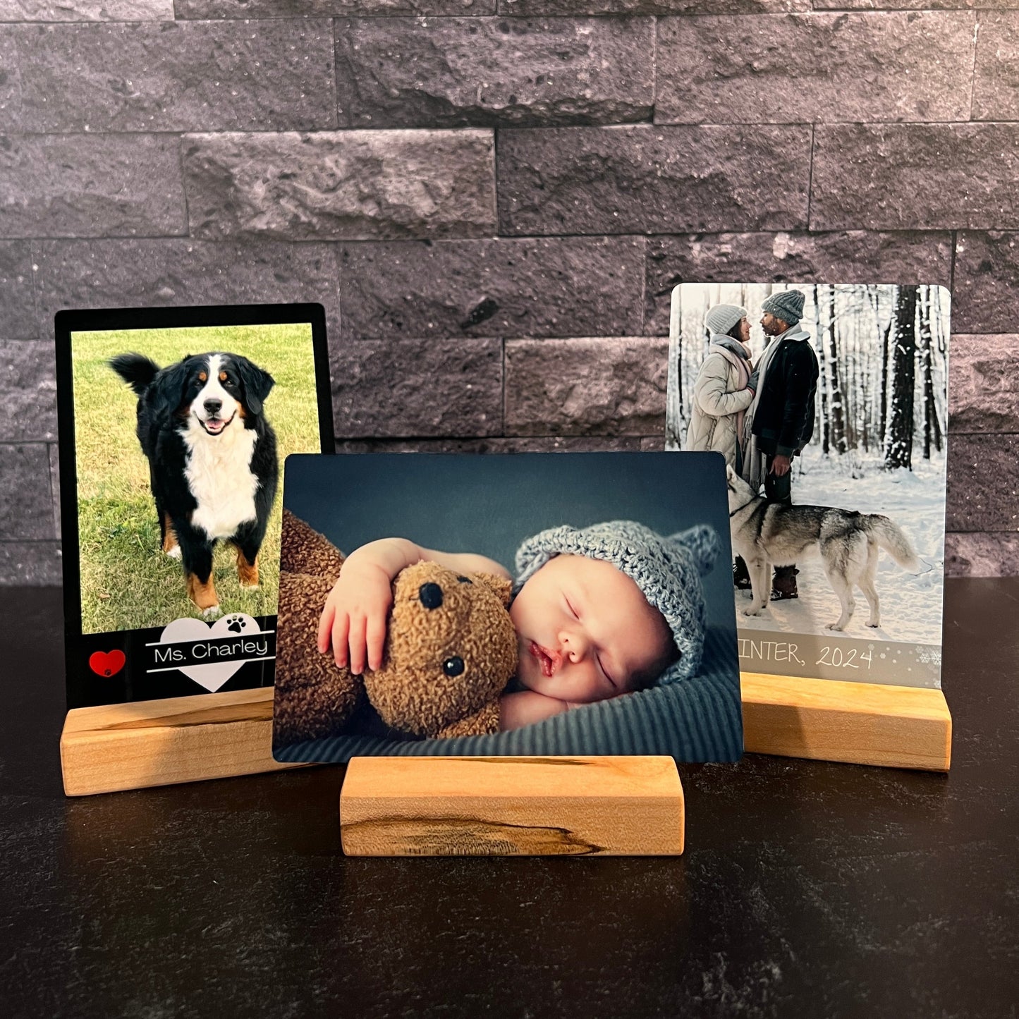 Metal Color Photo Card; 4"x6" Personalized Photo Plate