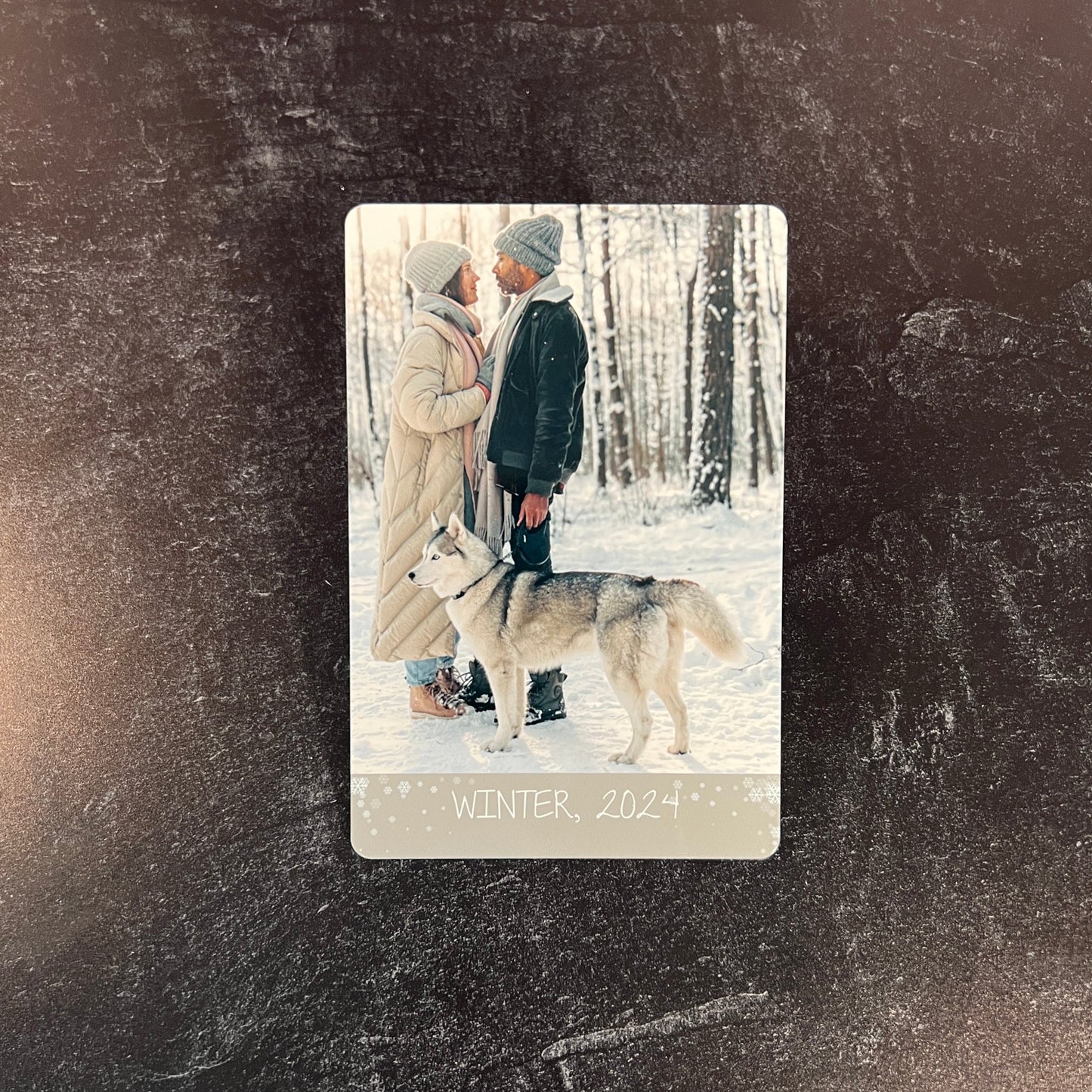 Metal Color Photo Card; 4"x6" Personalized Photo Plate