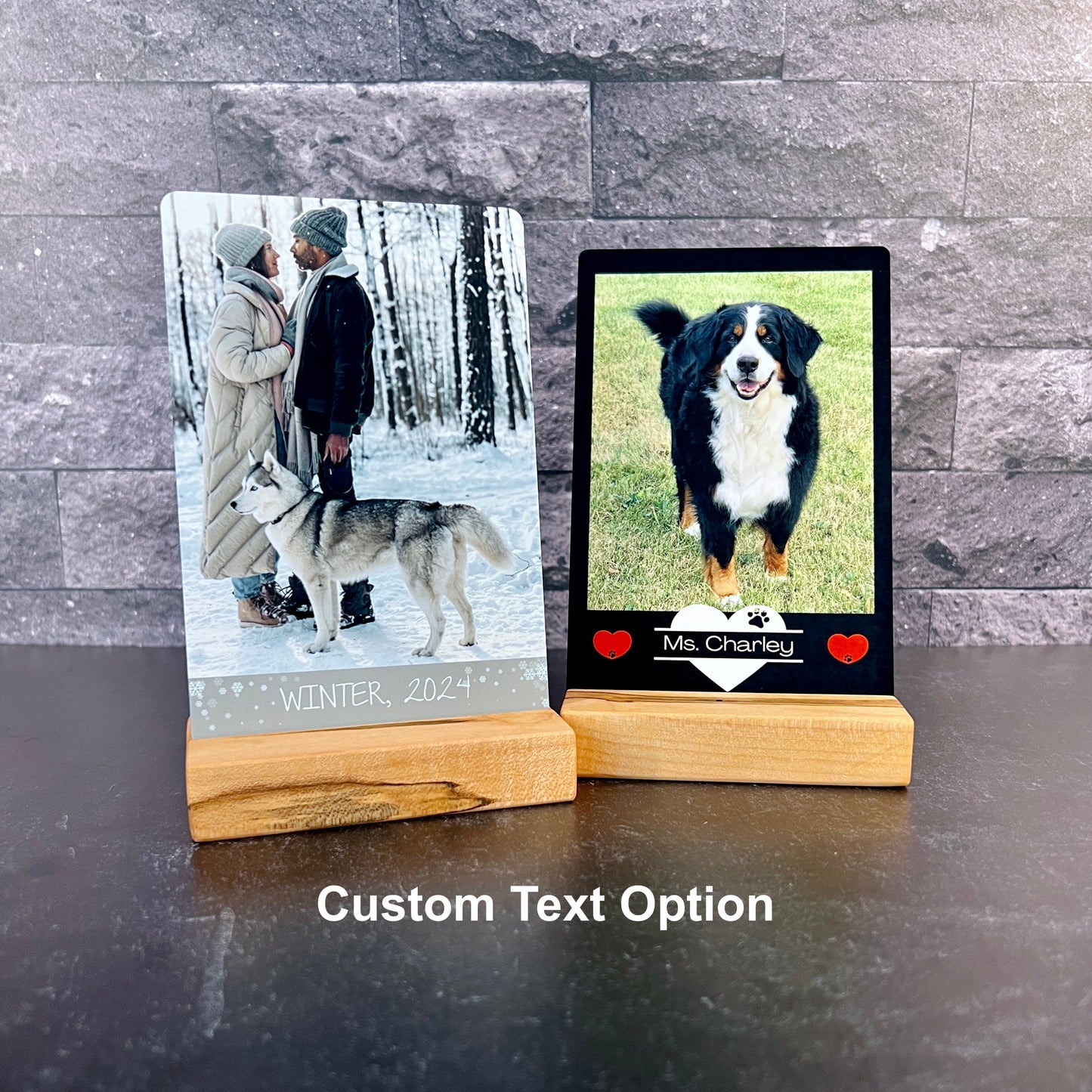Metal Color Photo Card; 4"x6" Personalized Photo Plate