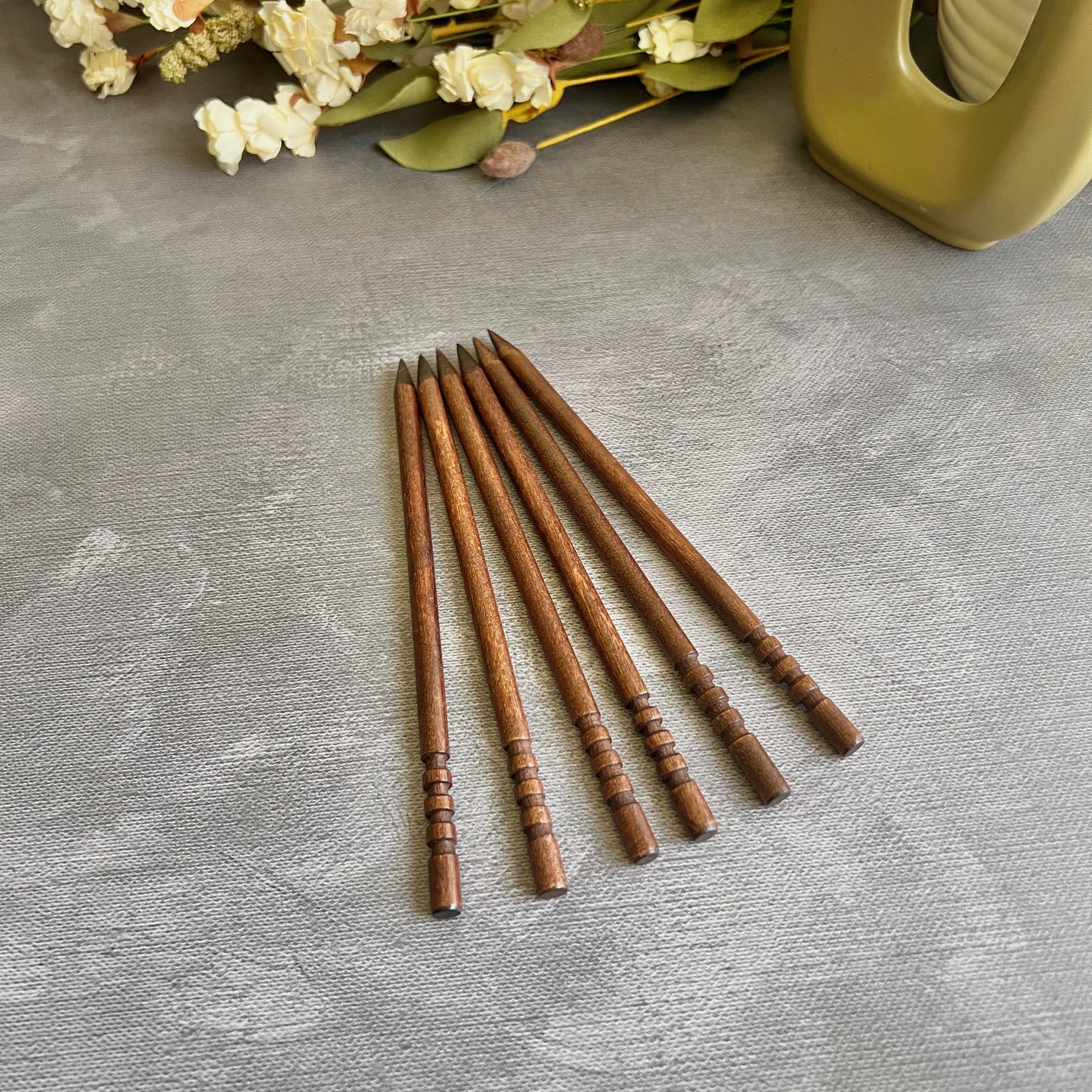 Wooden Hair Sticks - Smooth Carved Wood for Buns & Updos