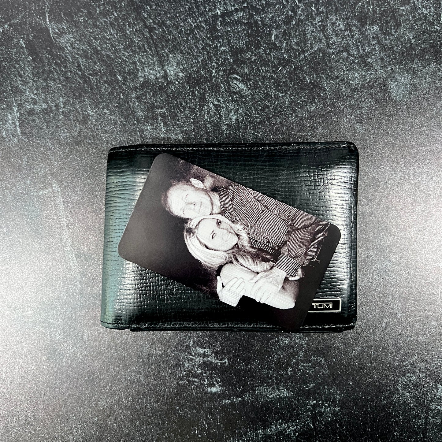 Engraved Metal Wallet Card; Wedding Gift for Dad