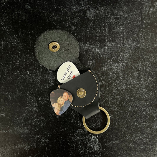 Photo Guitar Picks Set; 2 Personalized Picks with Gift Box