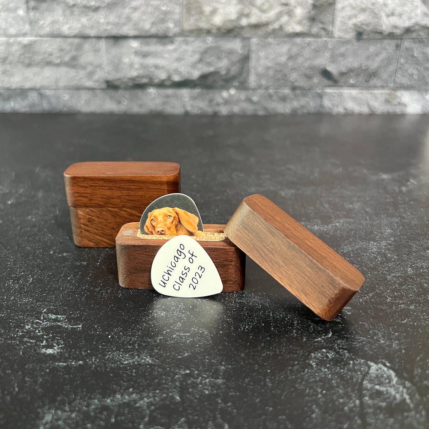 Photo Guitar Picks Set; 2 Personalized Picks with Gift Box