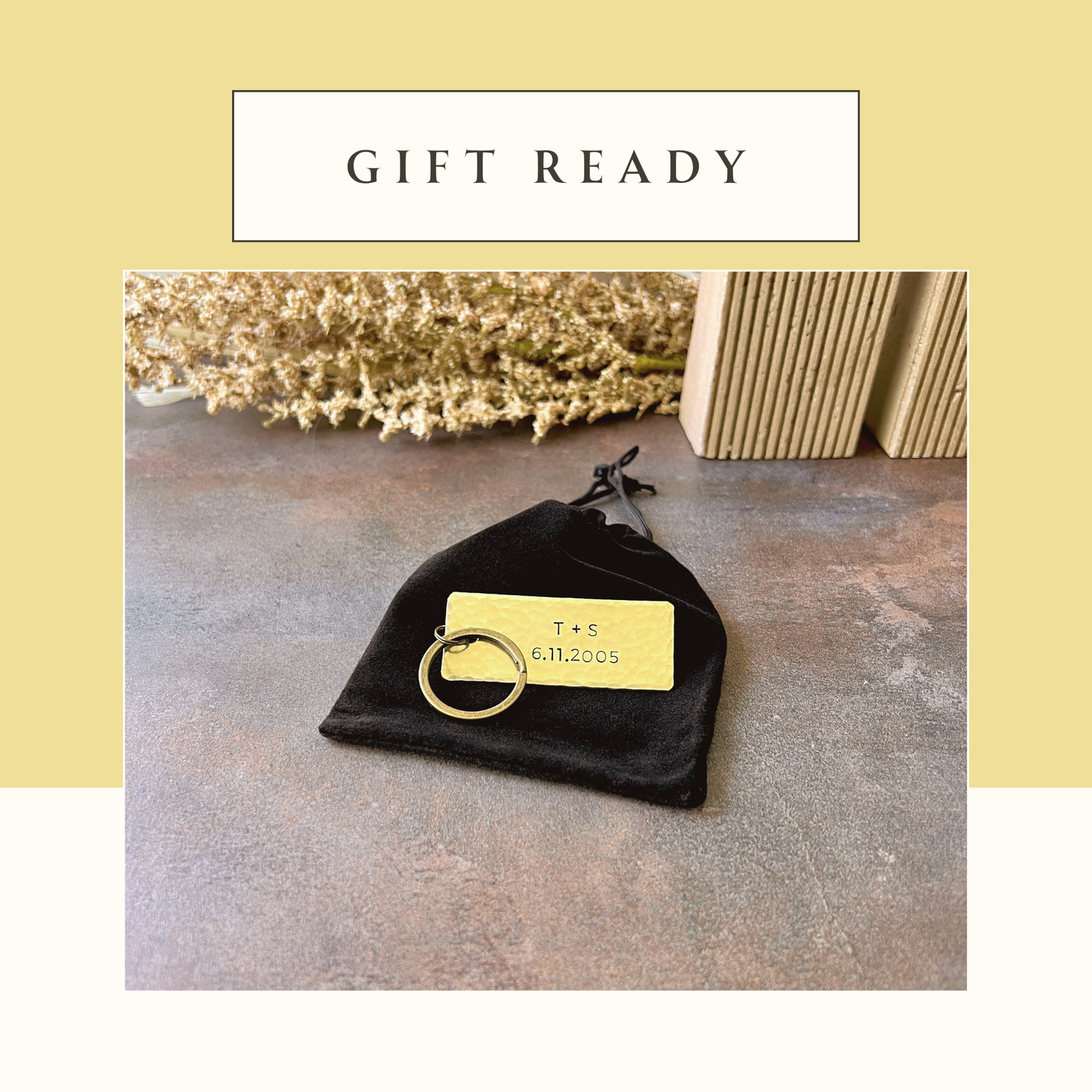 Personalized Brass Keychain — Custom Stamped