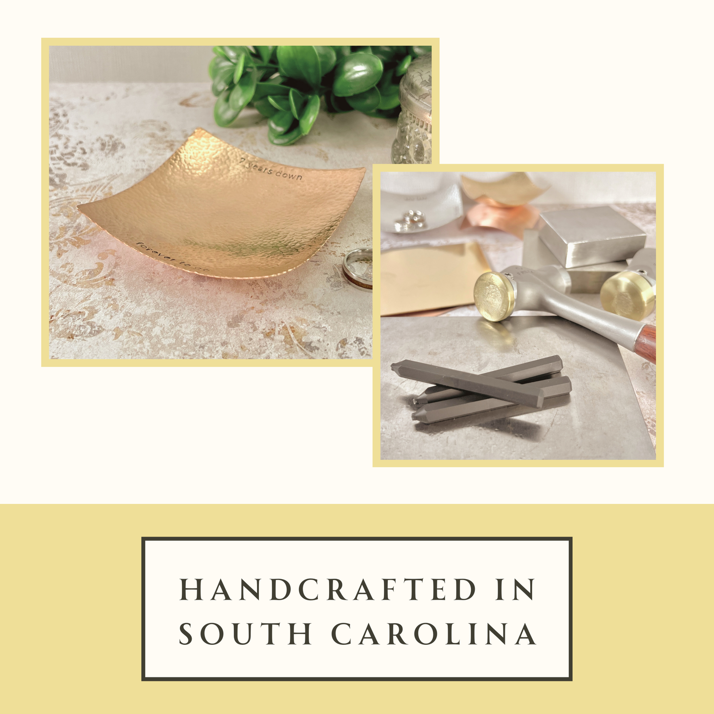 Handcrafted Modern Metal Catchall Tray
