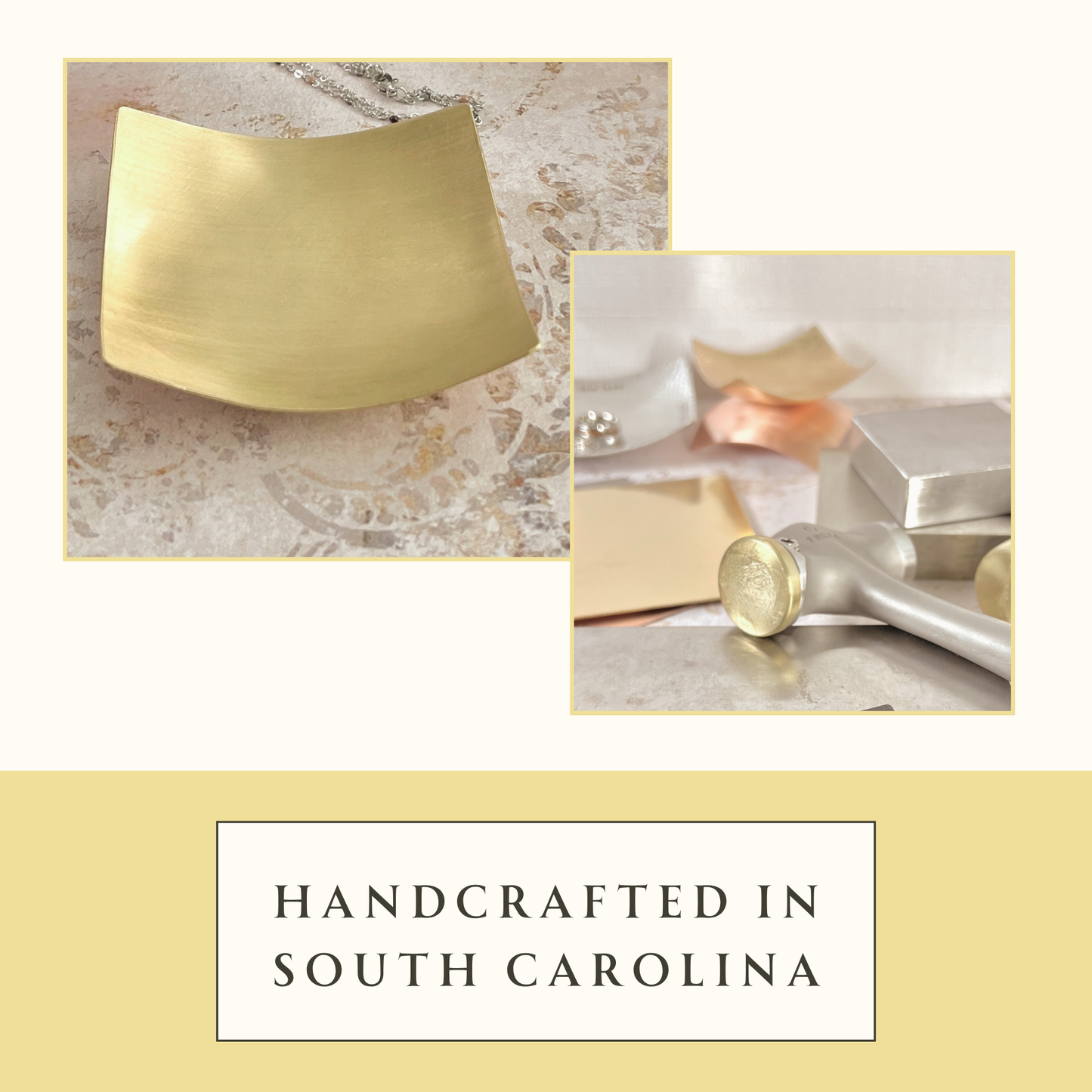 3" Square Bronze Ring Dish - Brushed Finish