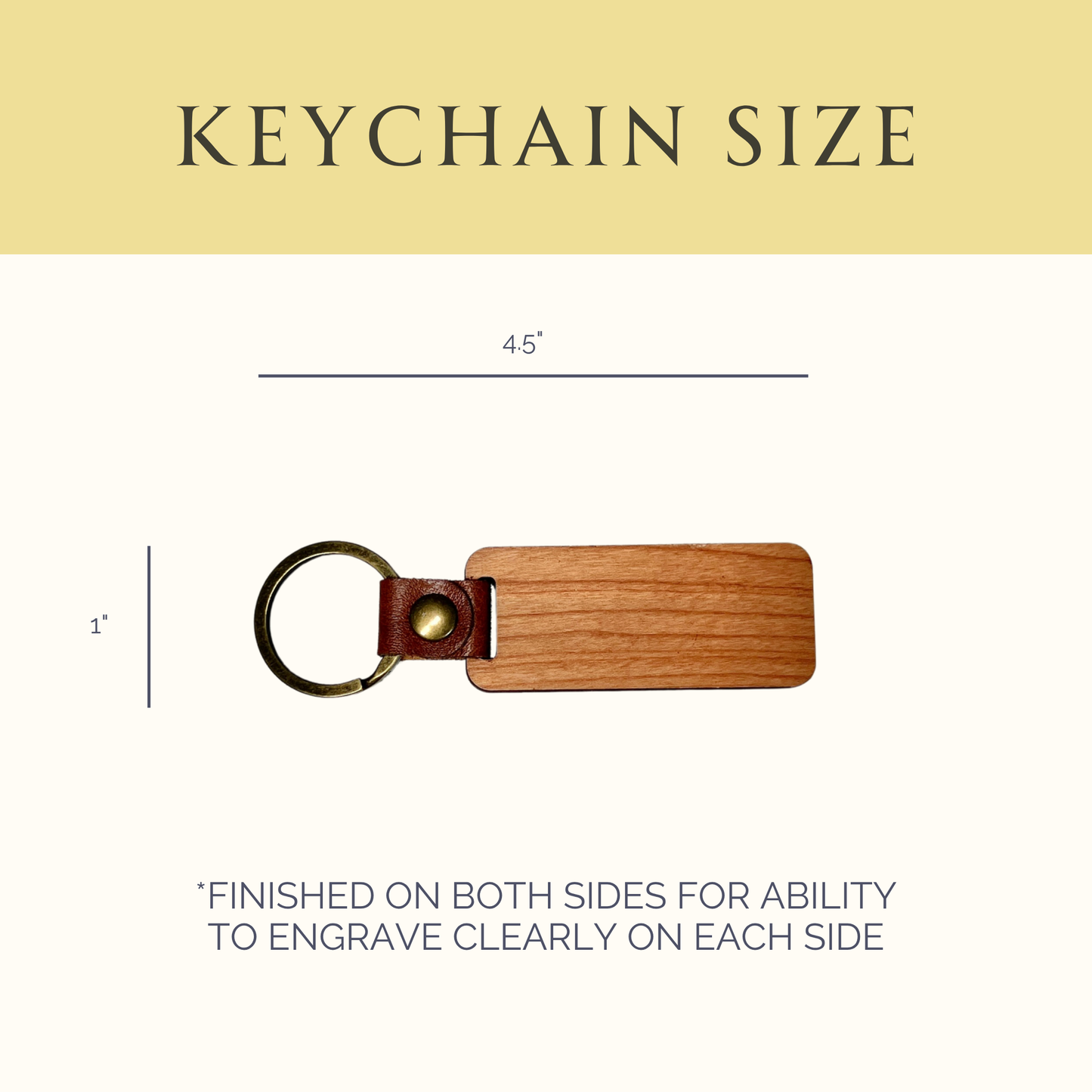 Custom Engraved Wood Keychains – Walnut, Cherry, Bamboo, or Rosewood Favor