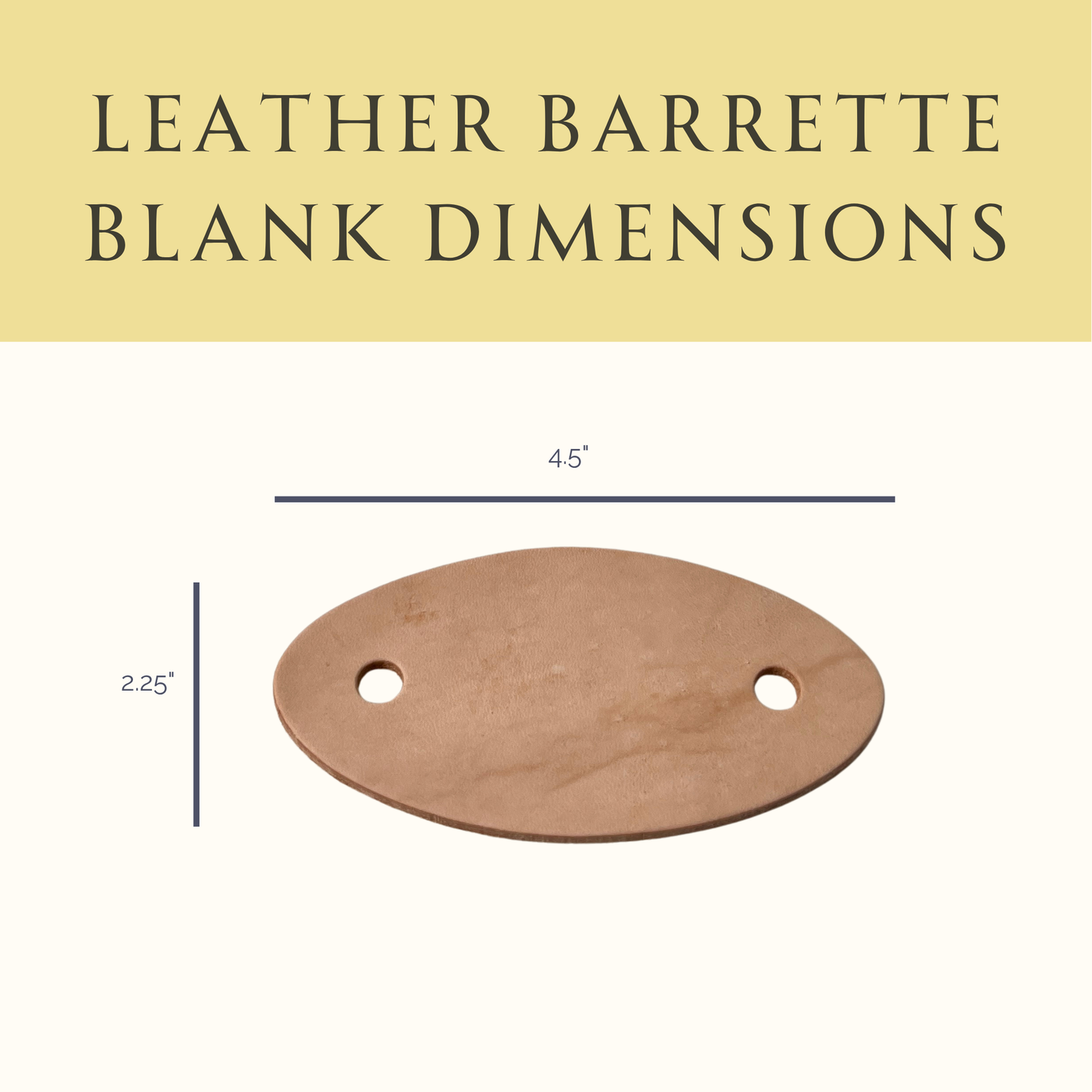 Vegetable Tanned Leather Barrette Blanks – DIY Craft Supply (No Stick Included)