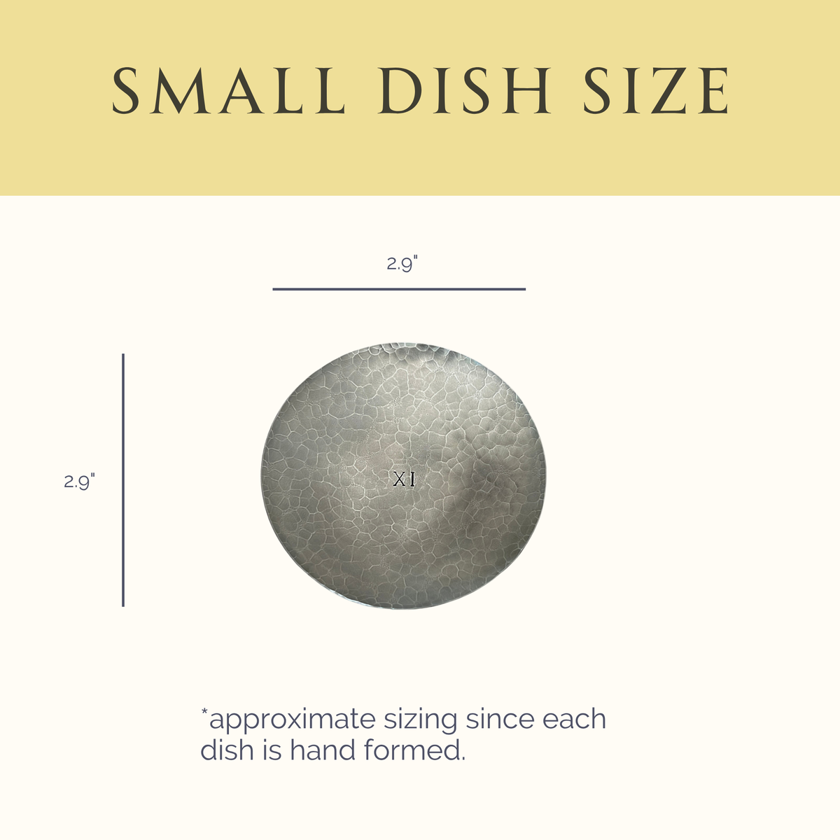 Personalized Steel Ring Dish - Round, Hammered & Custom Stamped