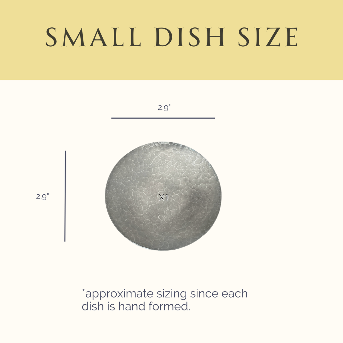 Personalized Steel Ring Dish - Round, Hammered & Custom Stamped