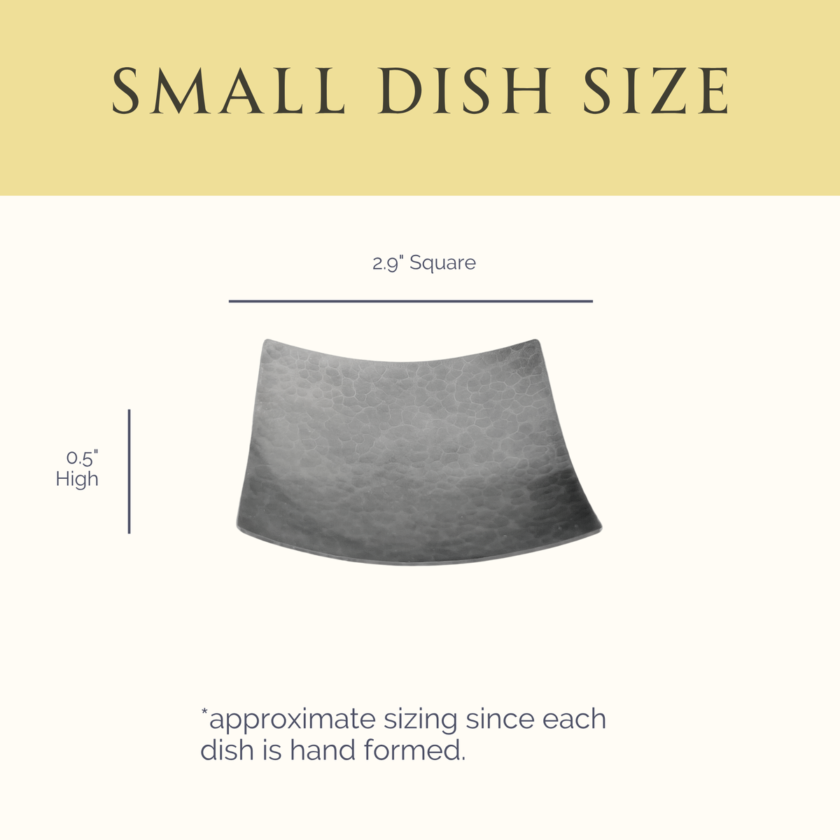Steel Ring Dish - Square, Hammered