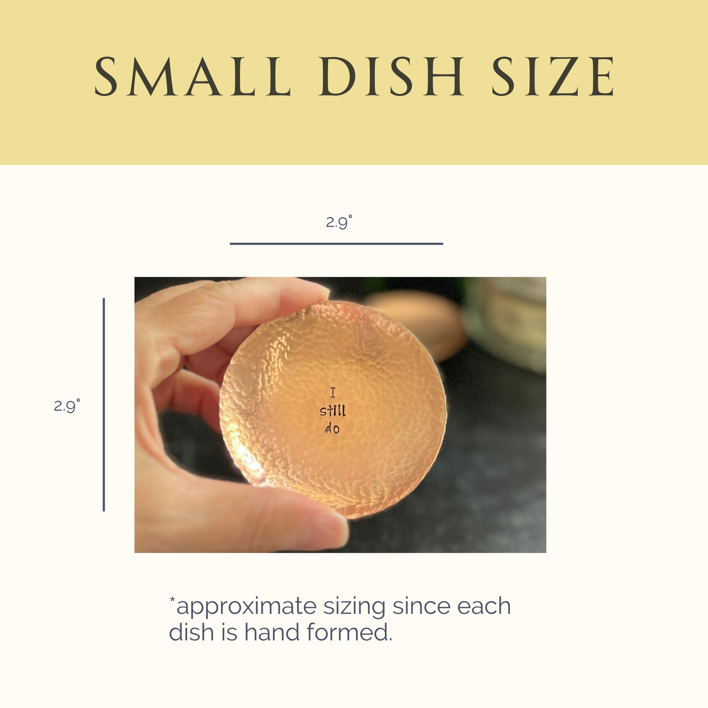 "I Still Do" Hand-Stamped Copper Ring Dish, Round