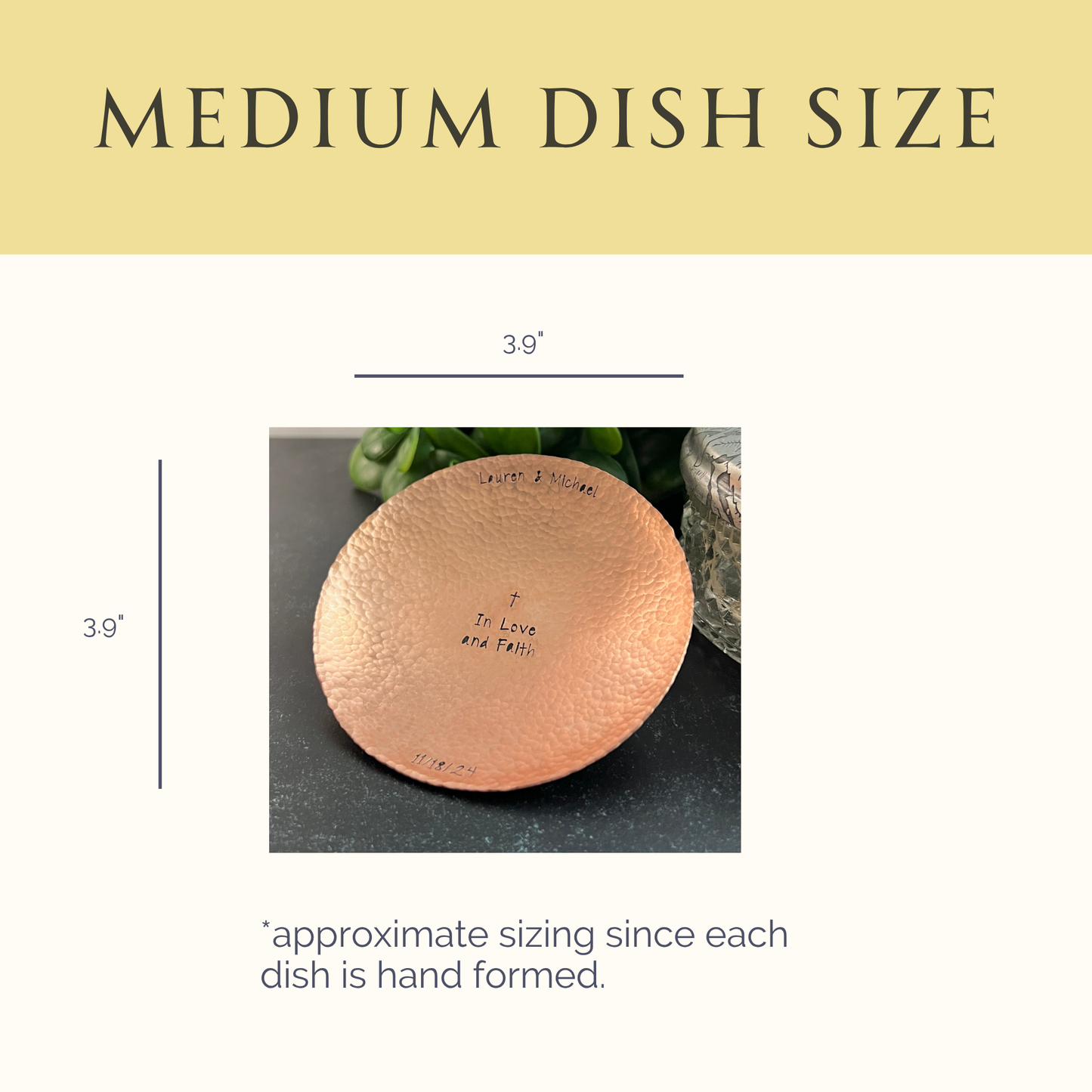 "I Still Do" Hand-Stamped Copper Ring Dish, Round