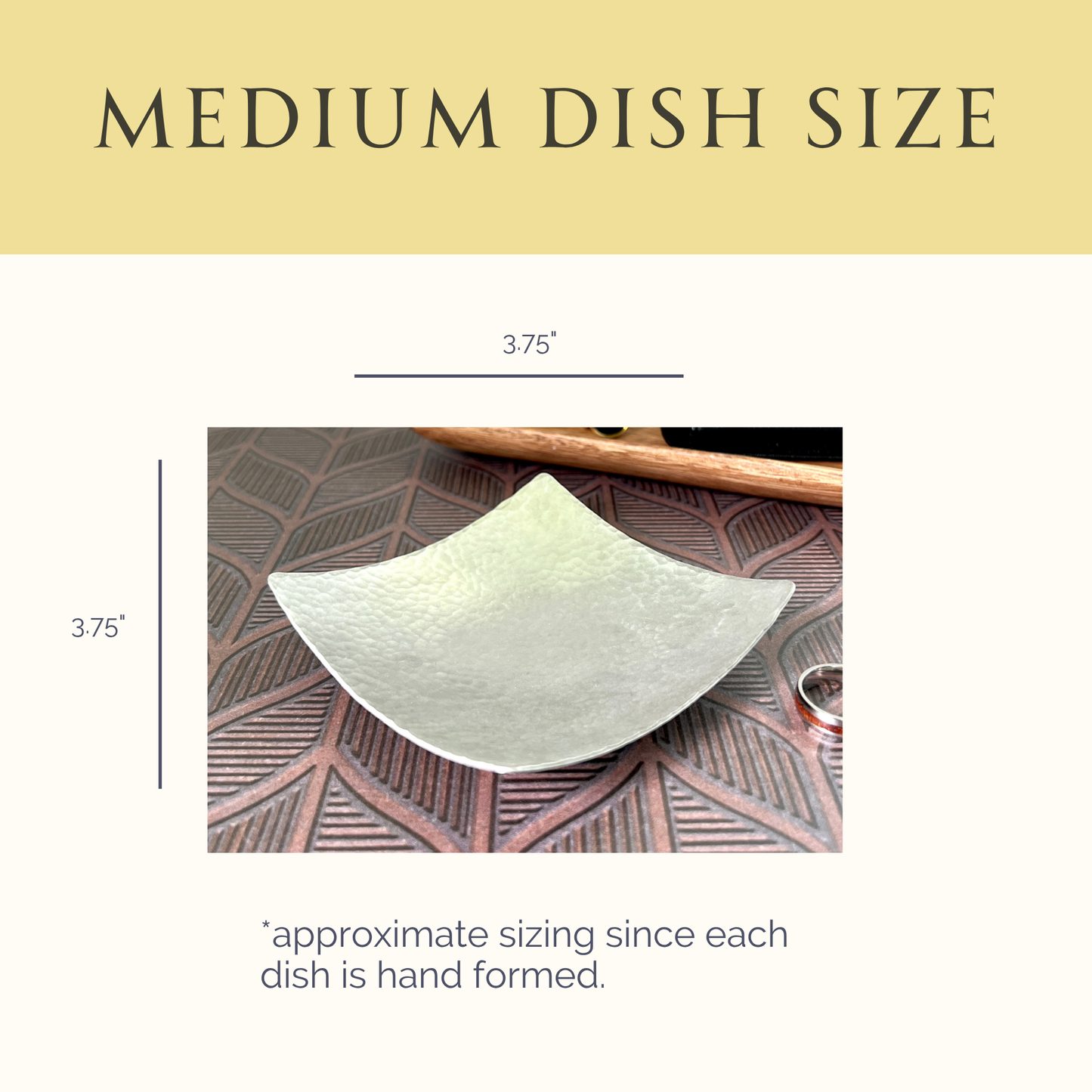 "I Still Do" Hand-Stamped Pewter Ring Dish, Square