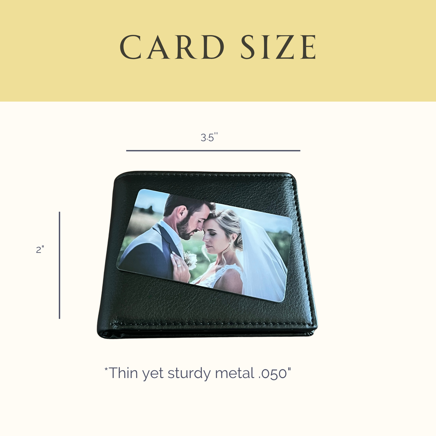 Custom Color Photo Metal Wallet Card